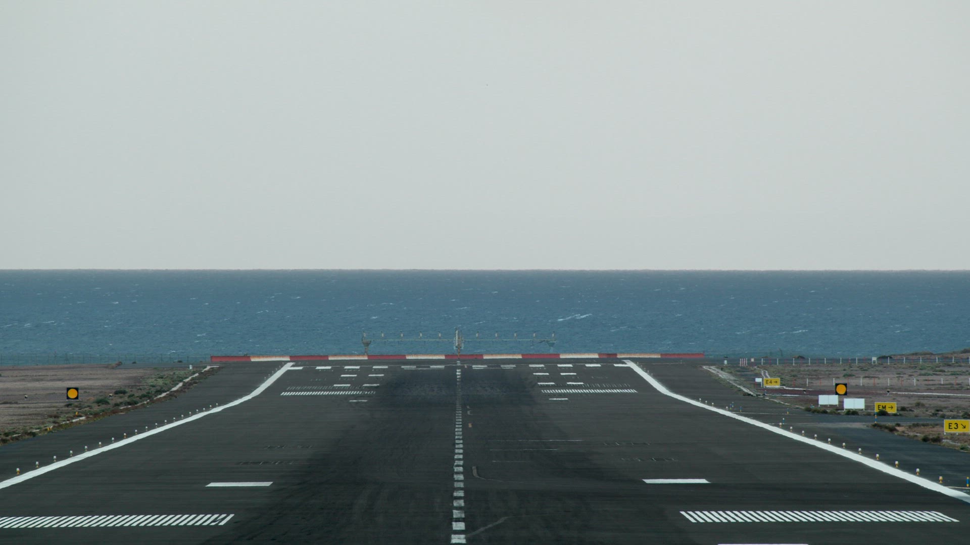 Airplane landing at the airport