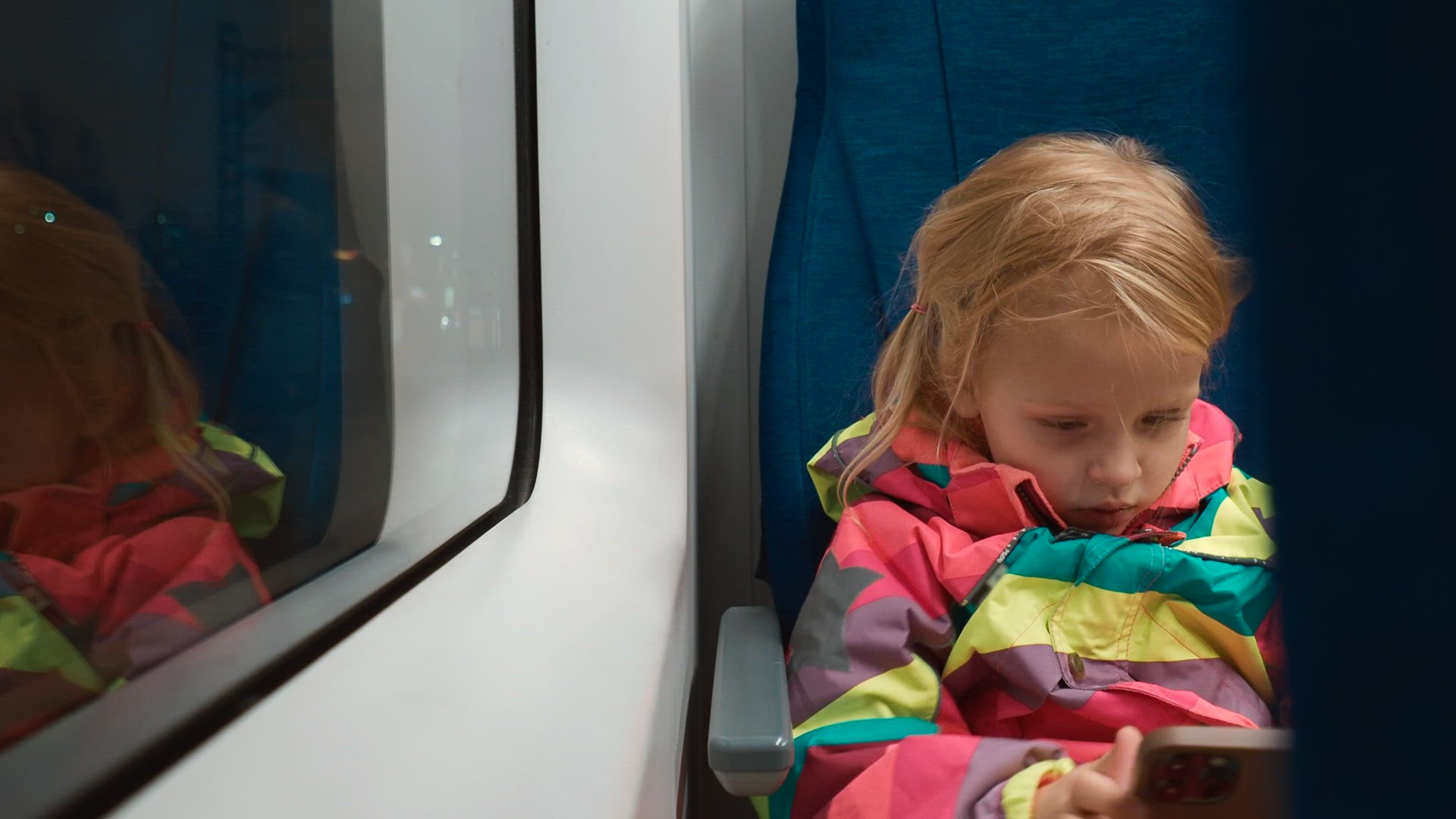 Girl in the train car