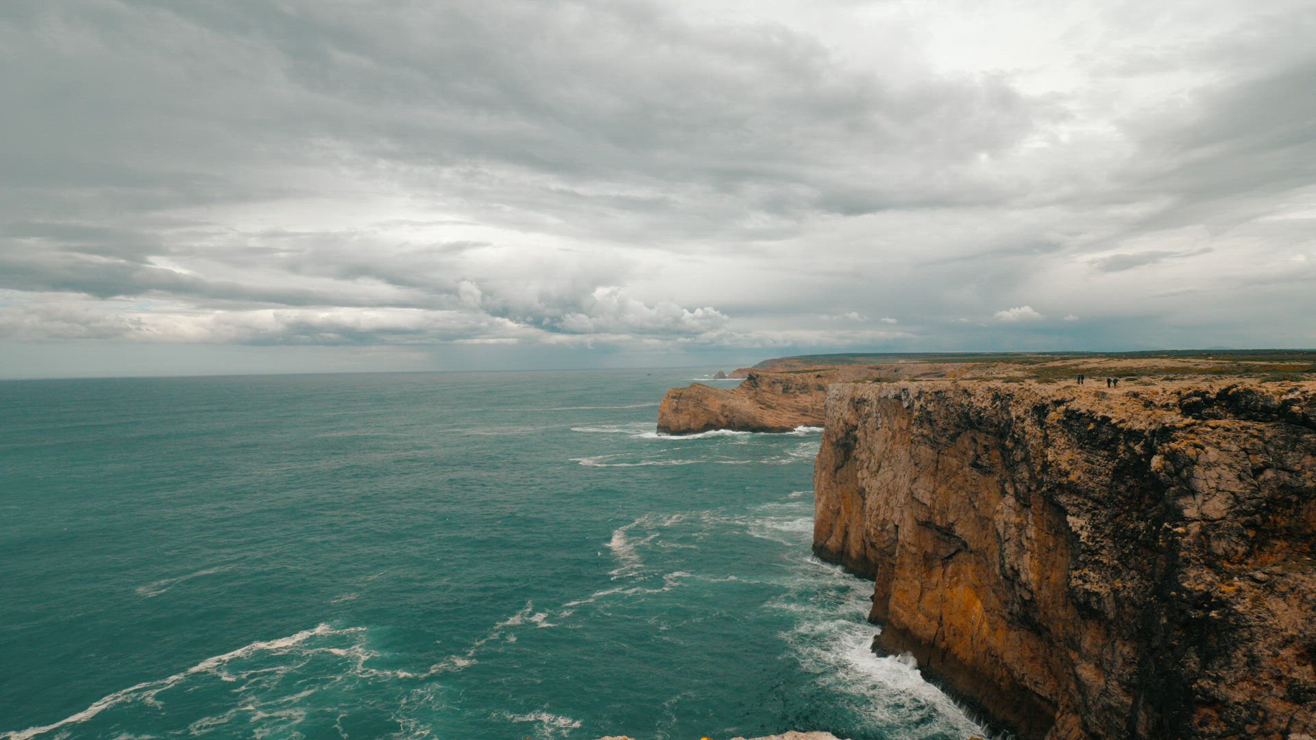 Ocean scenery with Cape St. Vincent in Portugal
