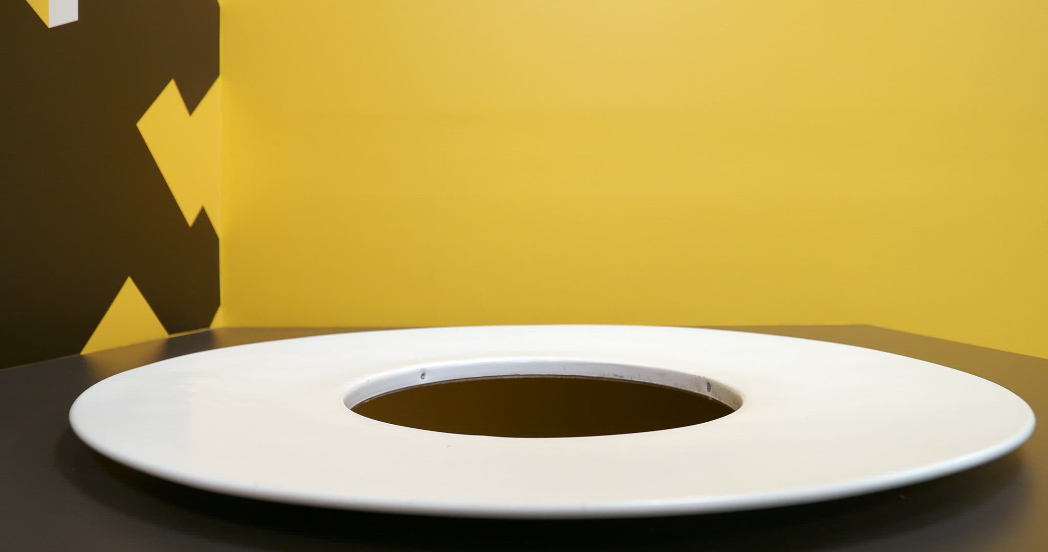 Joke illusion with child head on the plate