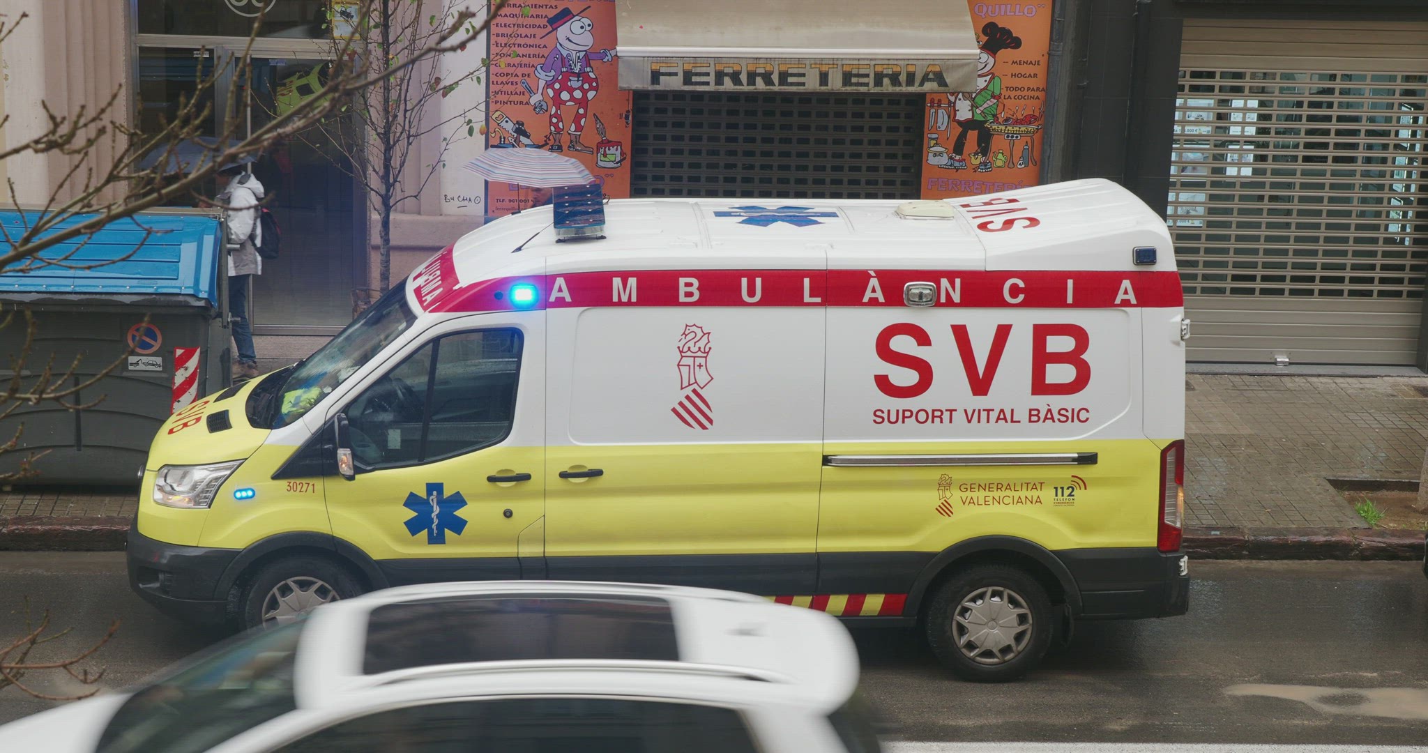 The ambulance came to the call