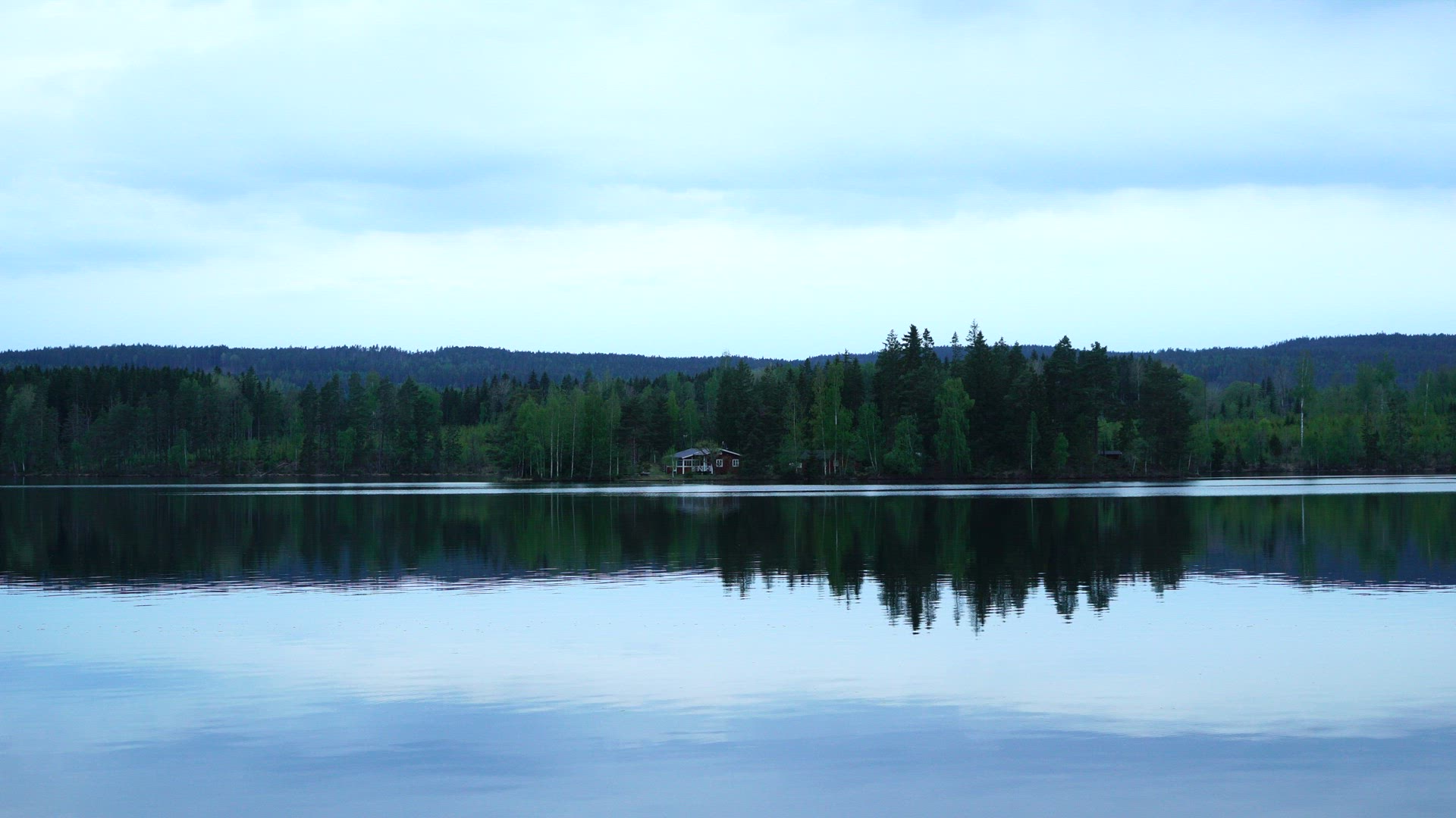summer cottage in forest close to lake - mirror lake