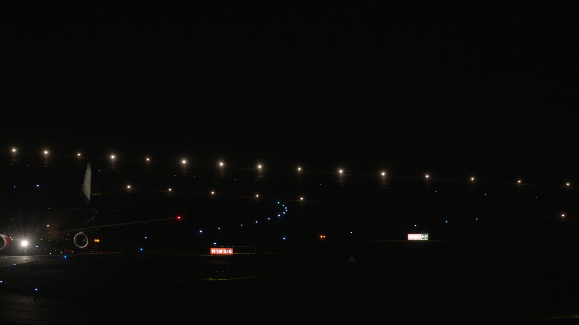 Aircraft taxiing at the airport