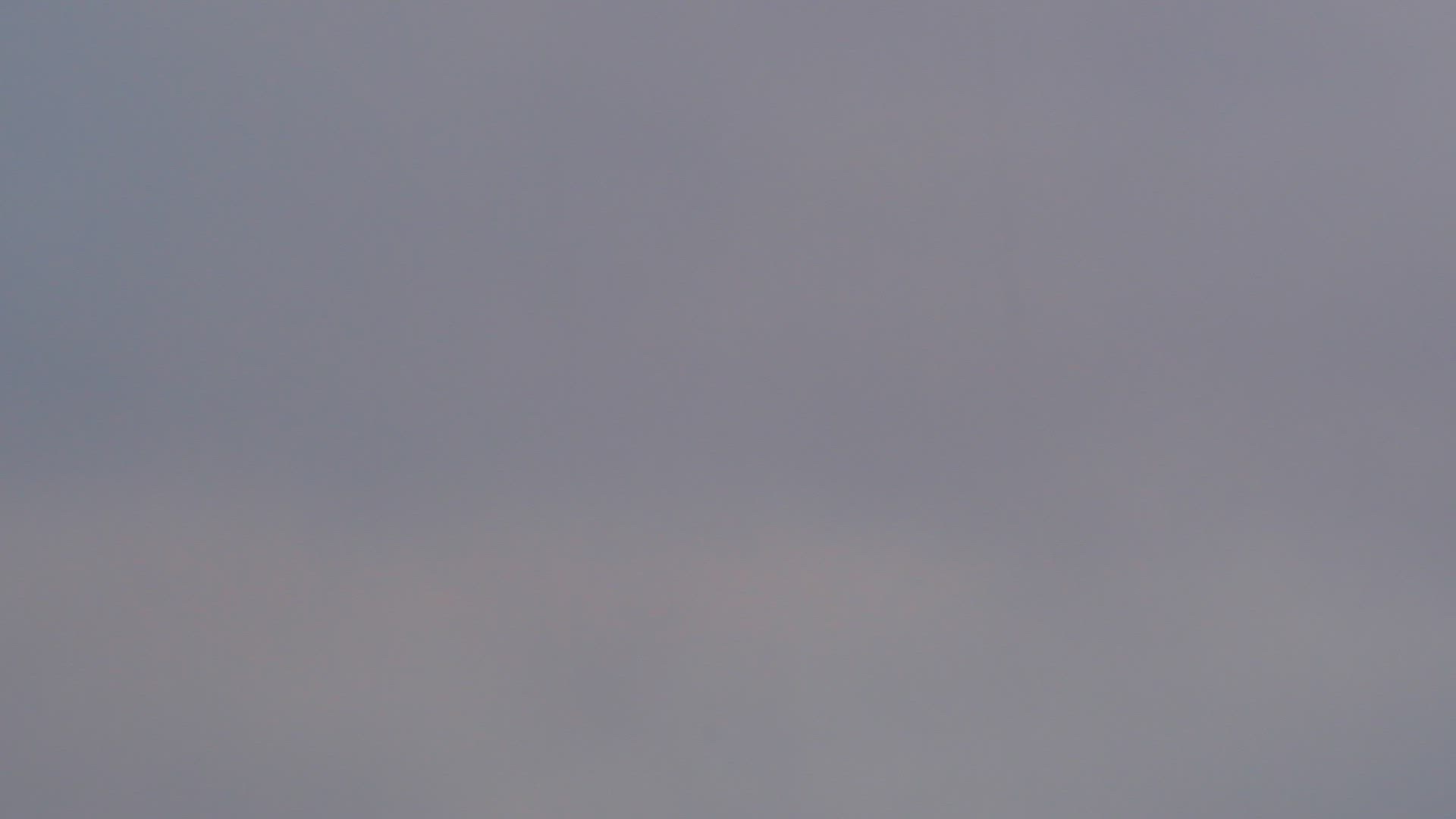 Airplane flies in the fog