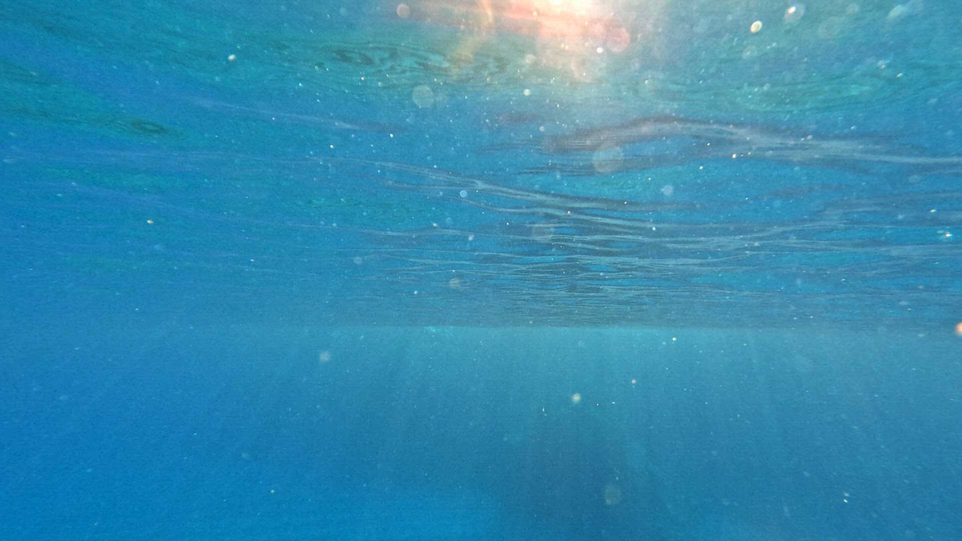 Blue transparent sea underwater