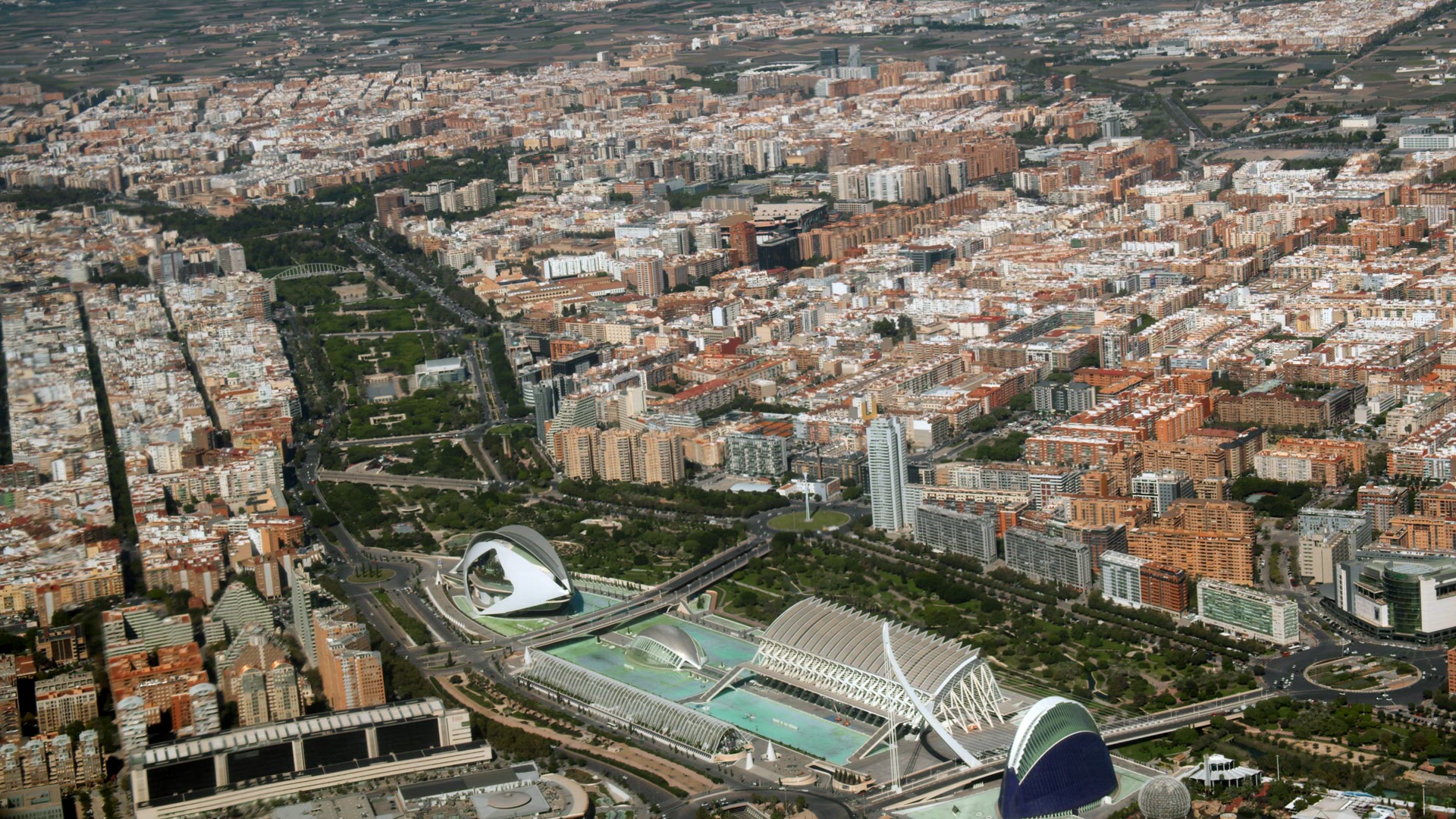 Valencia, Spain from the plane