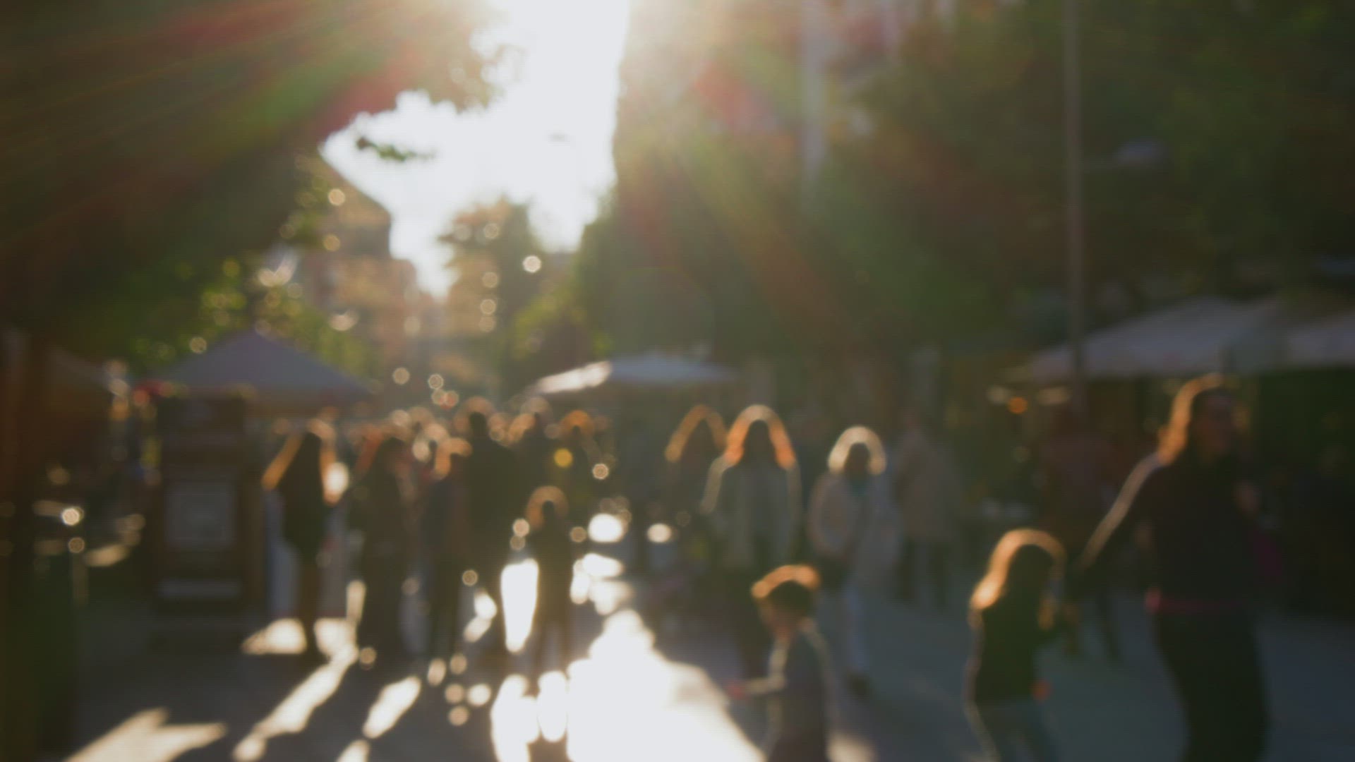 Blurry Street at Sunset