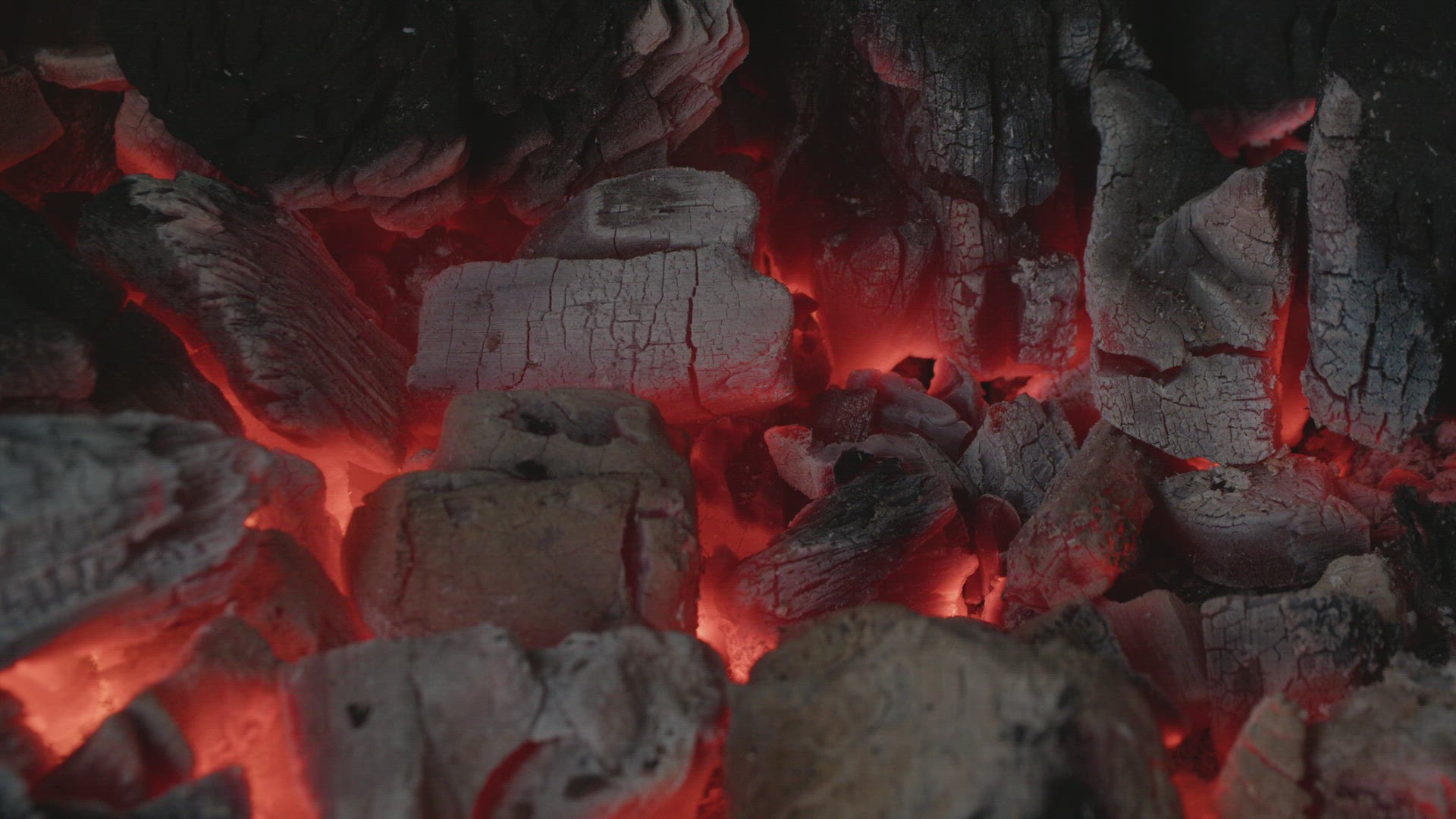 Close-Up of Burning Charcoal