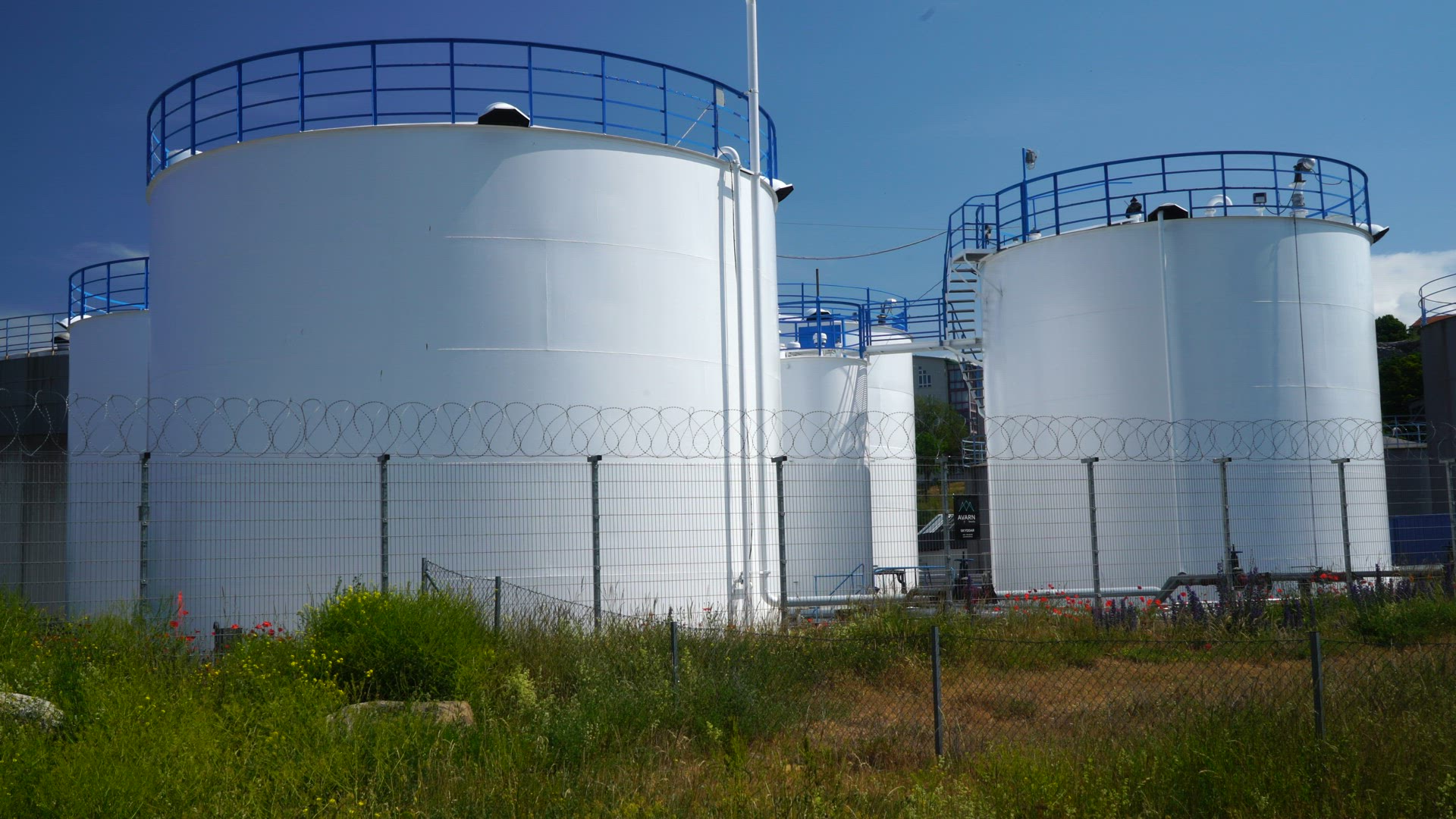 oil depot - oil tanks - Visby harbour