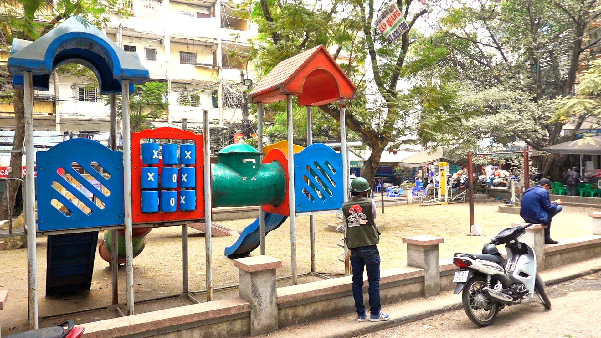 An empty playground in Hanoi
