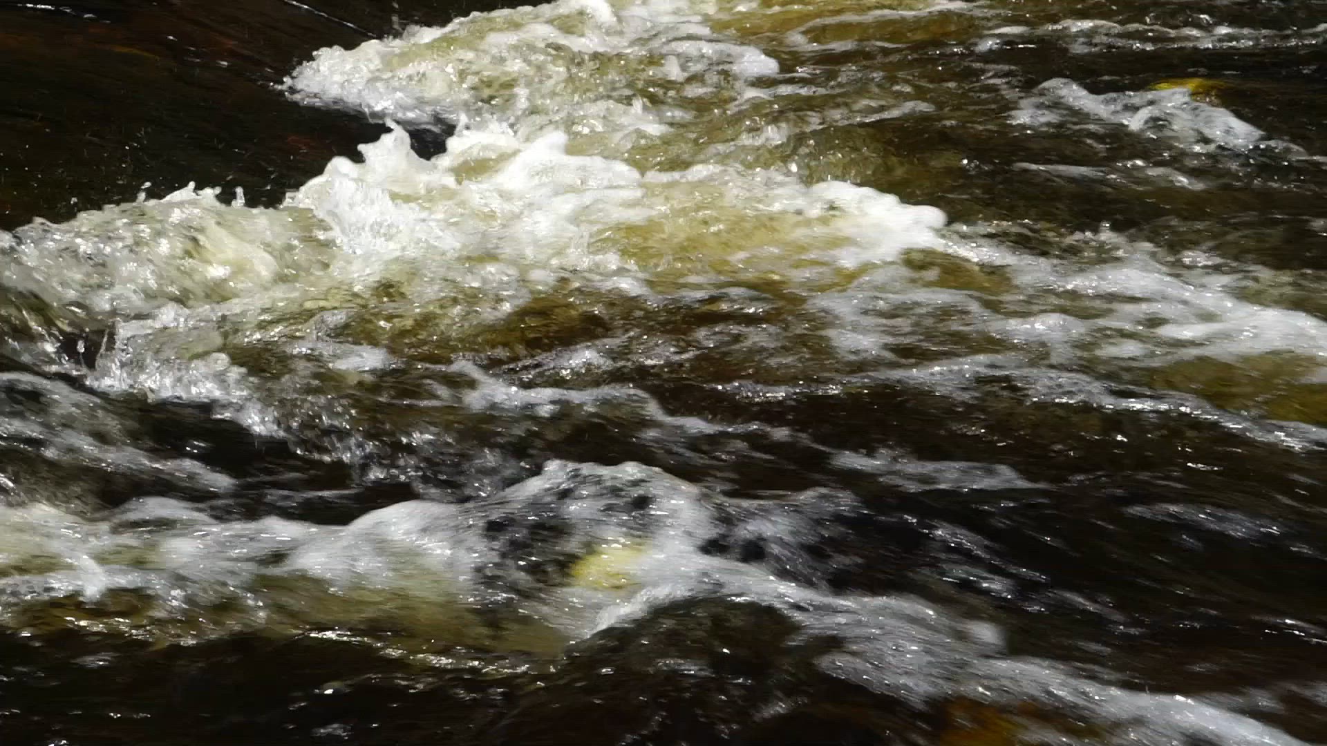 rapids - waterfall - streaming water - slow motion shot - hydroelectric