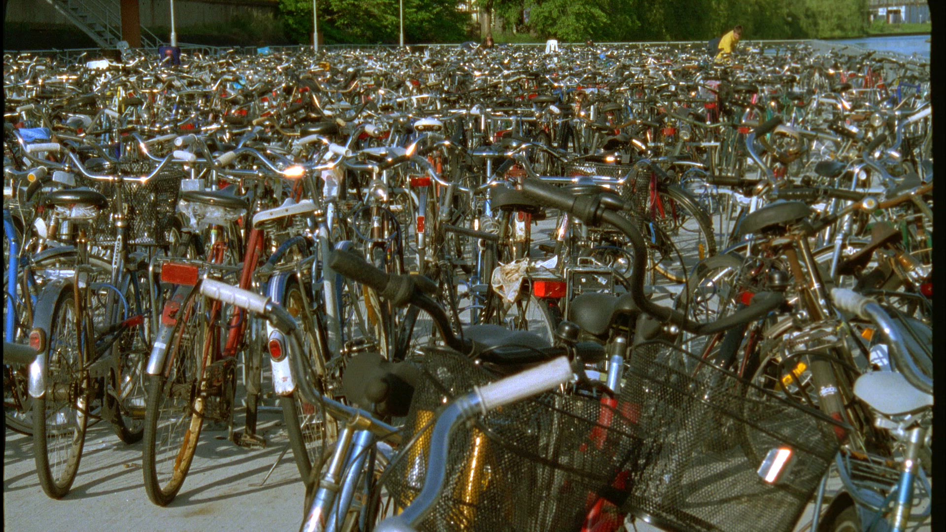bicycle parking in Malmö, Sweden  - lots of bicycles parked