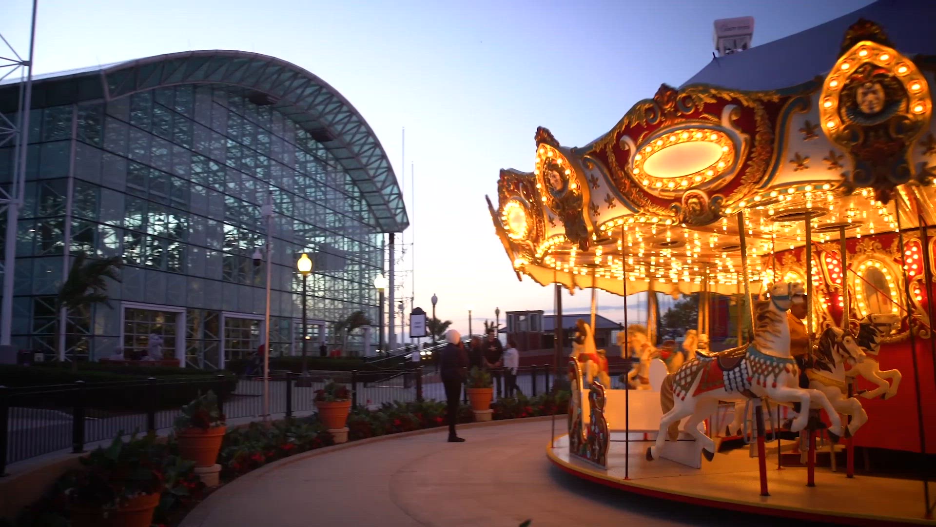 Chicago Carousel a dusk