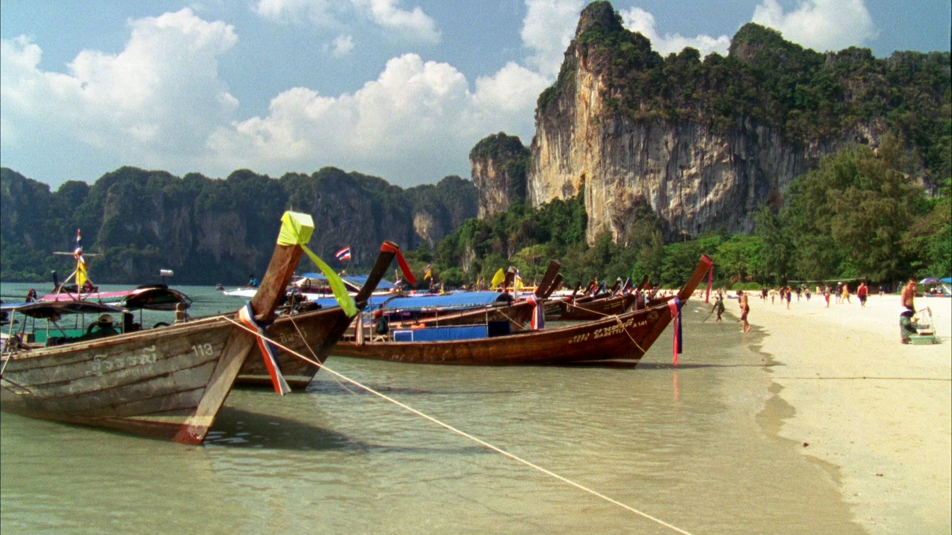 Longtail boats at Railay beach - Krabi - Thailand