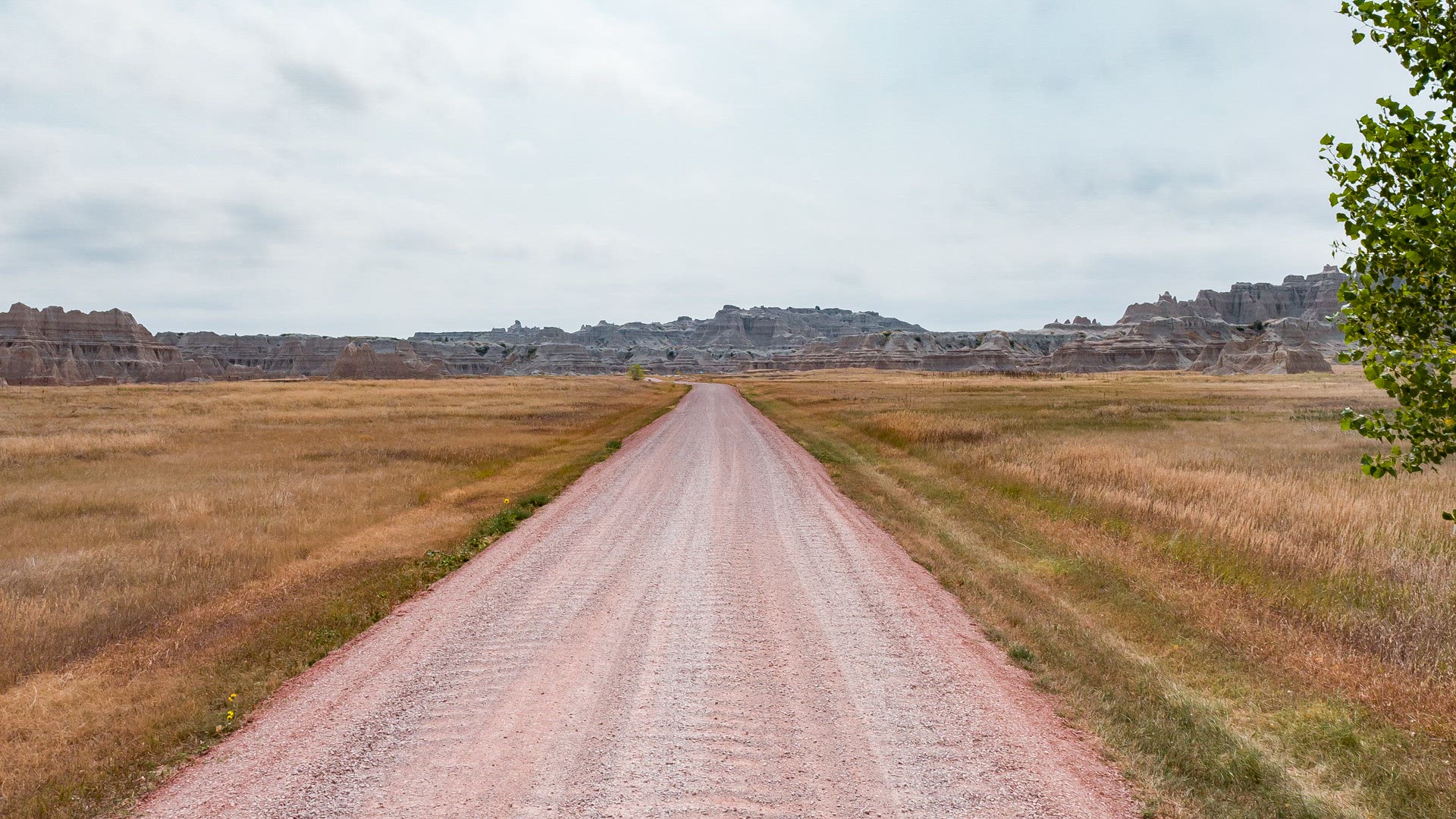 POV moving along trail at Badlands National Park