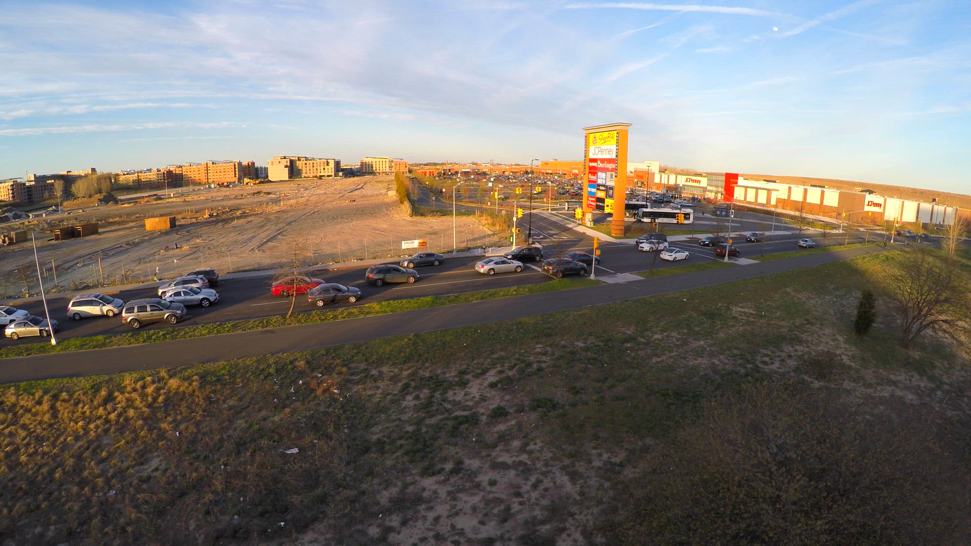 Kids on Dirt Bikes at Gateway Mall - Aerial Drone Footage