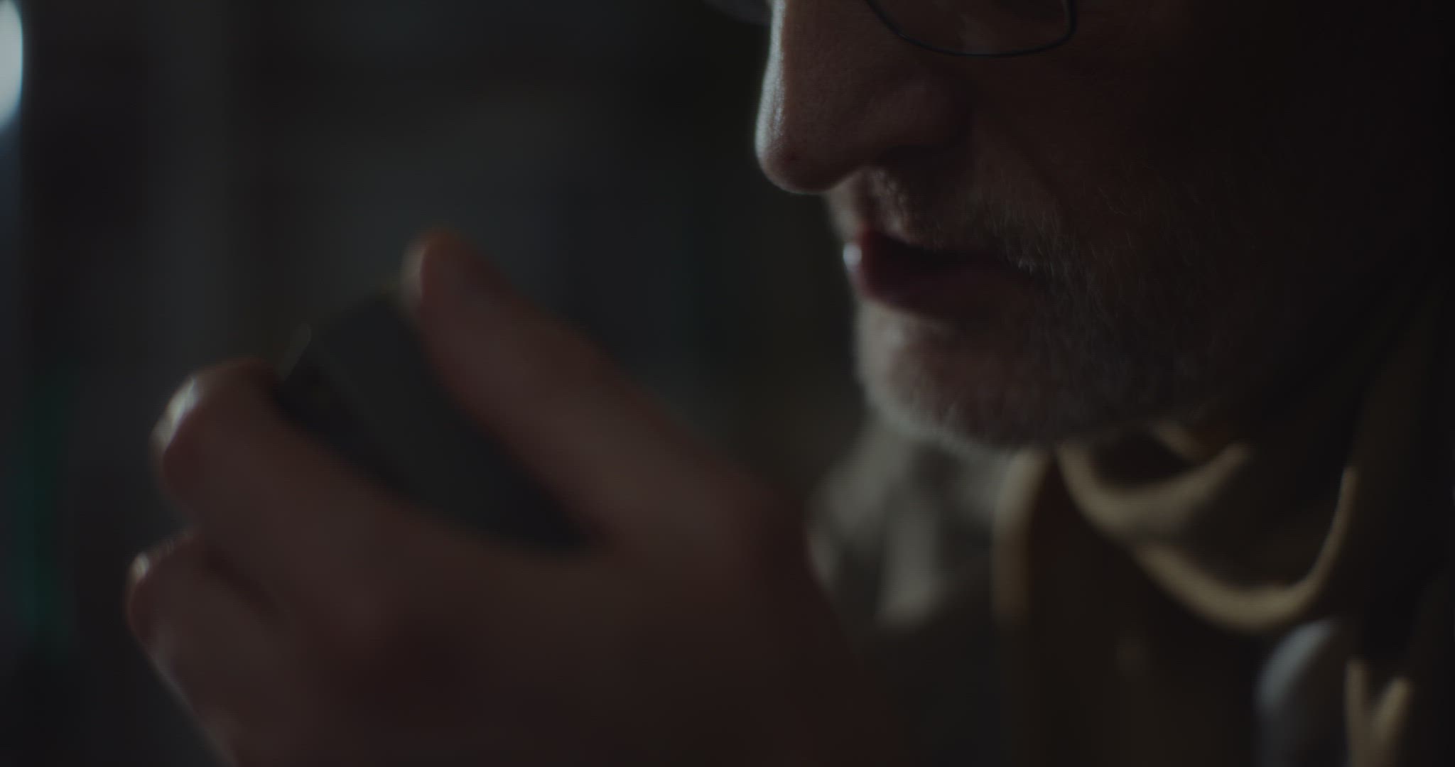 Undercover Spy Analyzing Recorded Data