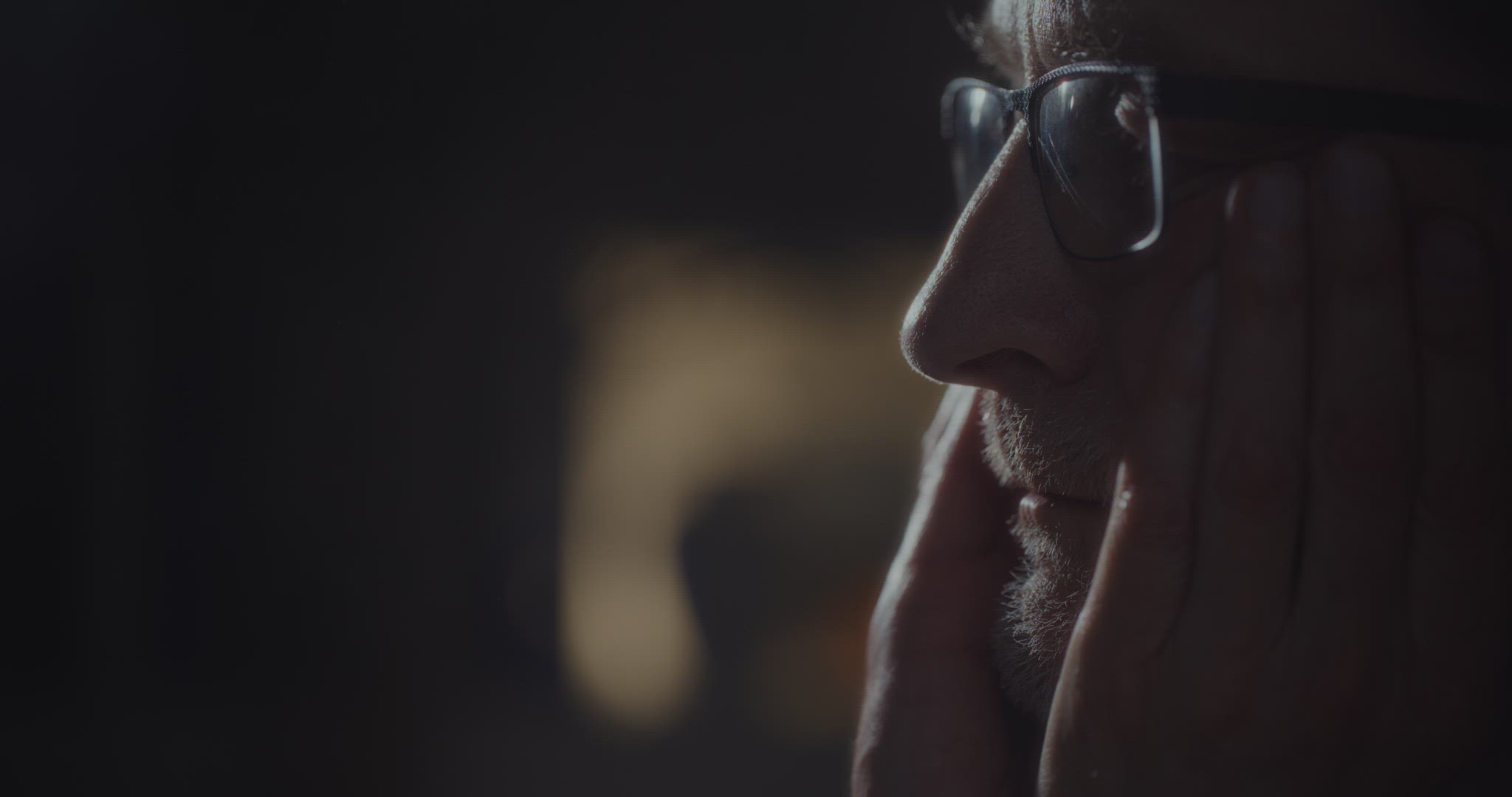 Portrait Of Classified Agent Listening to Secret Recordings