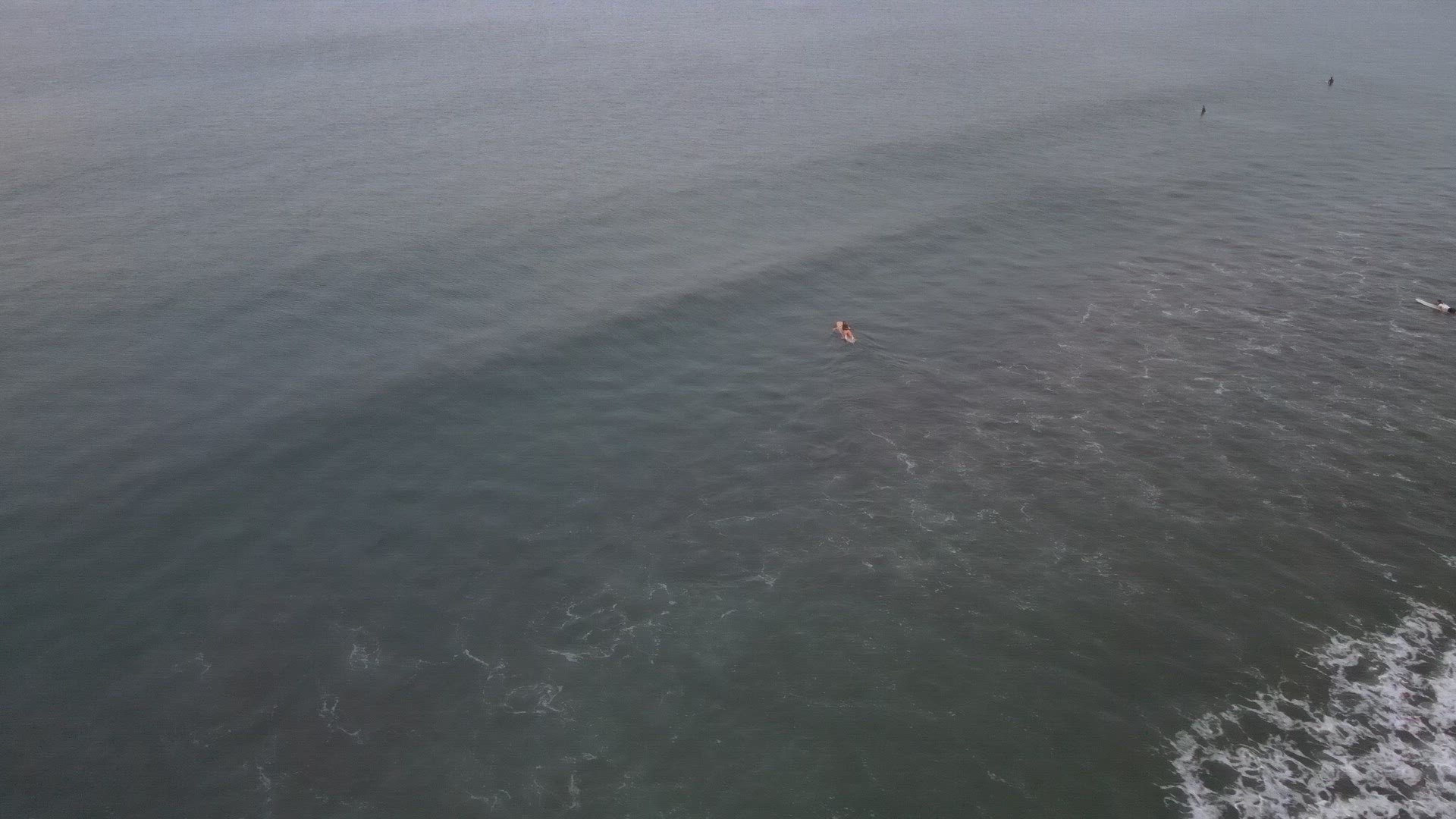 Surfers Catching Waves at Sunrise