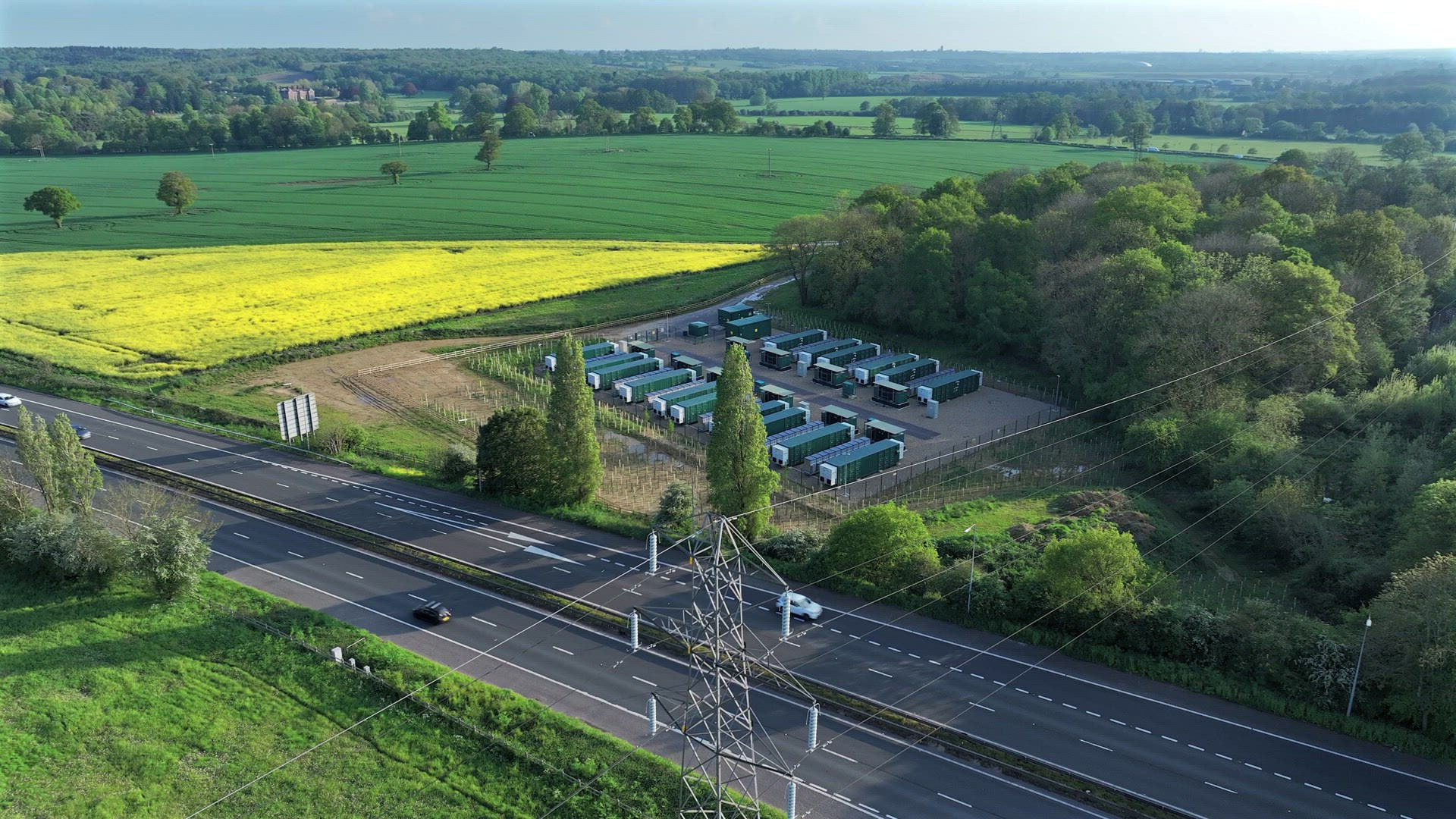 Power Grid Lithium Energy Storage System Aerial View