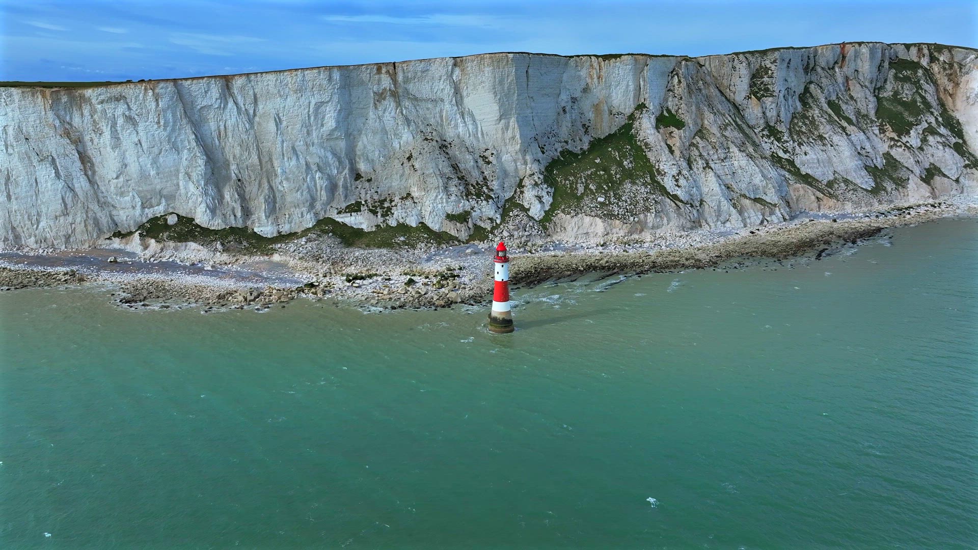 Tall Lighthouse on the Shores of England