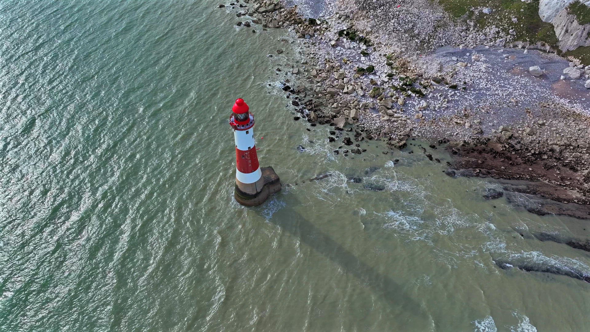Tall Lighthouse on the Shores of England