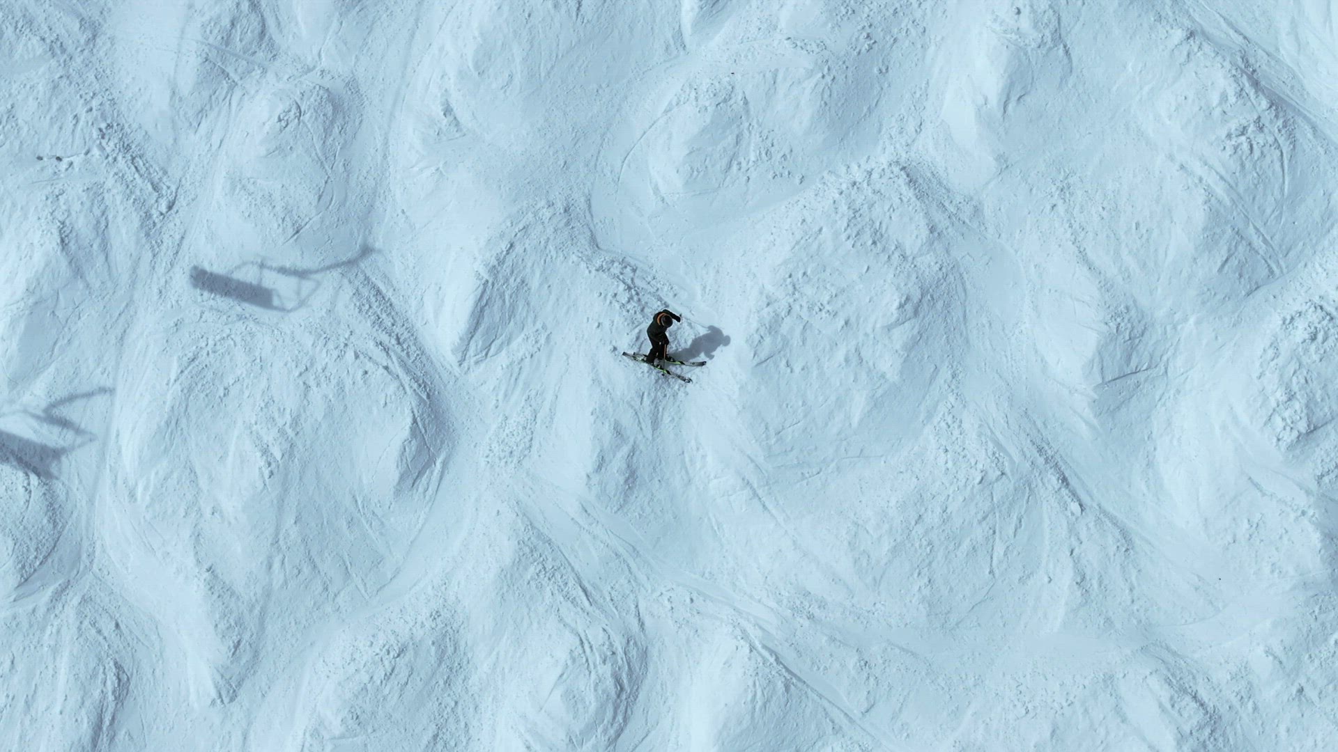 The Swiss Wall Ski Run A Formidable Mogul Run Aerial View
