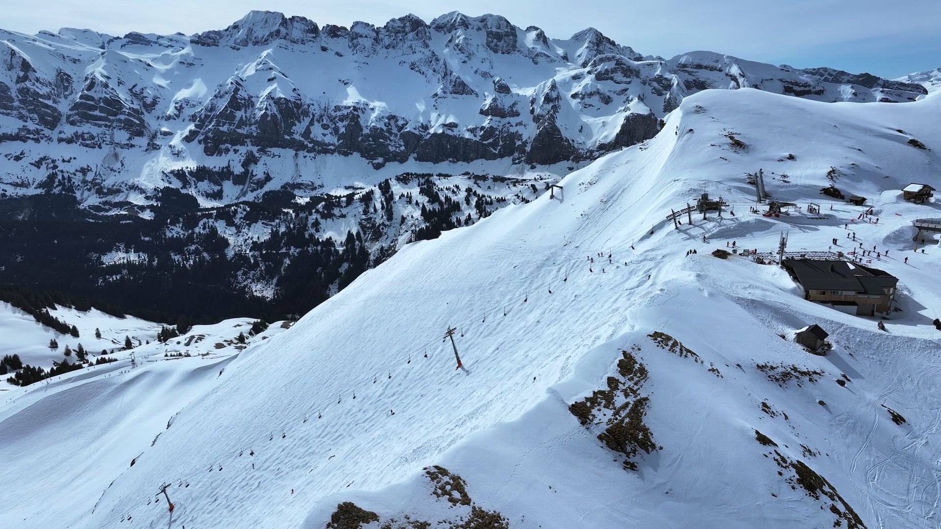 The Swiss Wall Ski Run A Formidable Mogul Run Aerial View