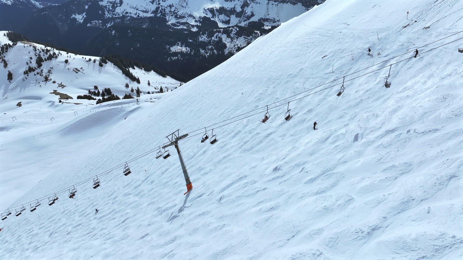 The Swiss Wall Ski Run A Formidable Mogul Run Aerial View