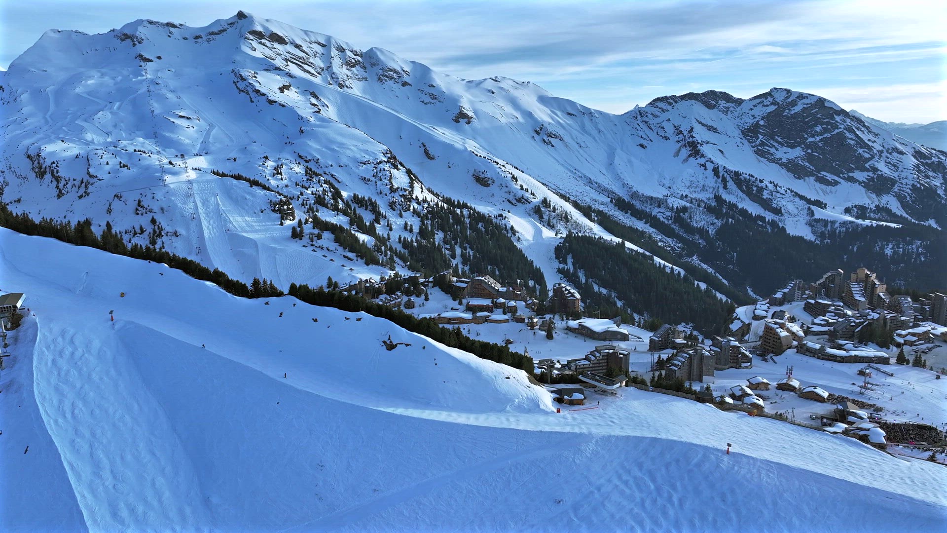 Avoriaz High in the French Alps is a Beautiful Ski in Ski Out Resort Aerial View