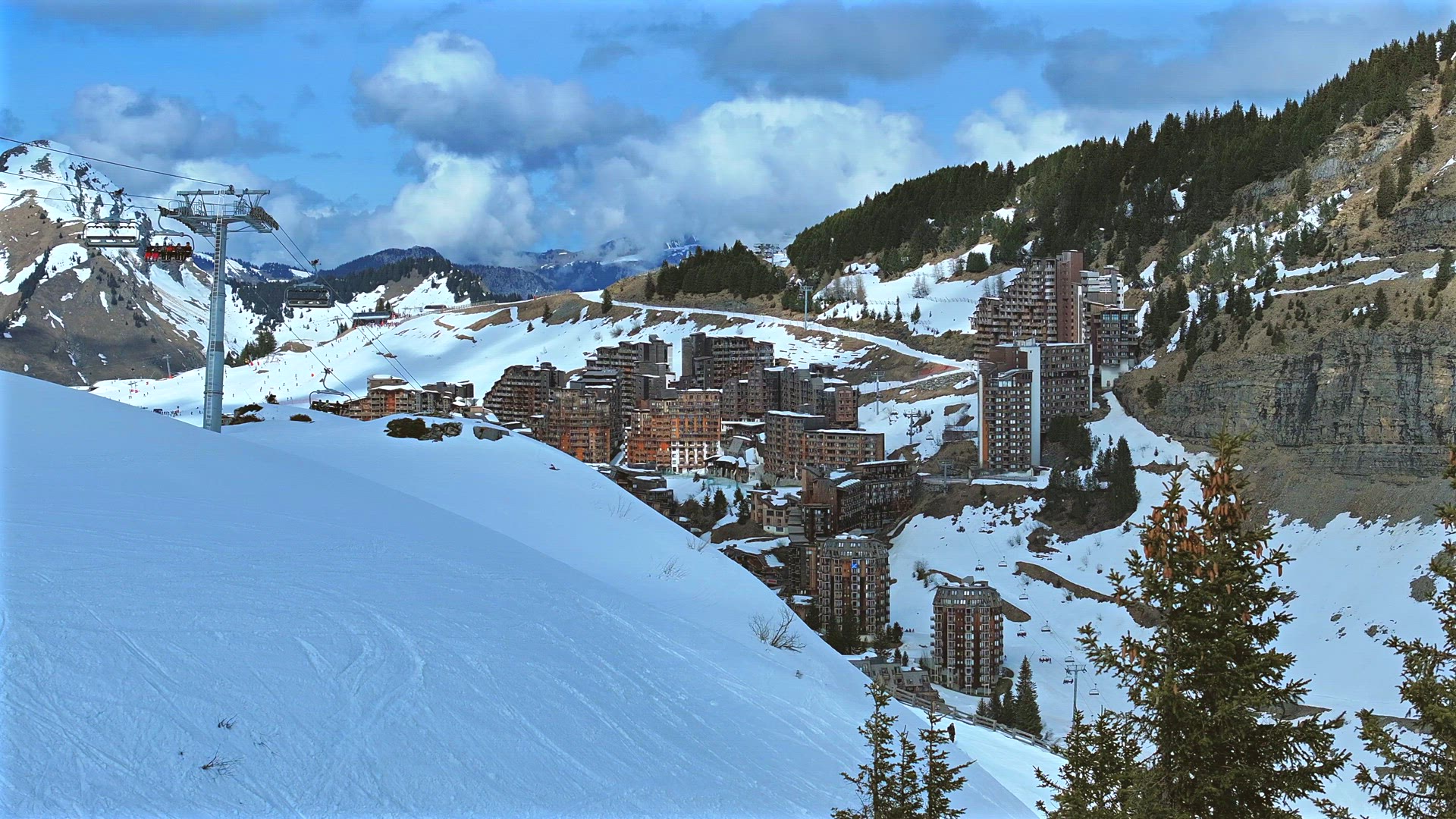 Avoriaz A French Ski Village in the Alps Aerial View