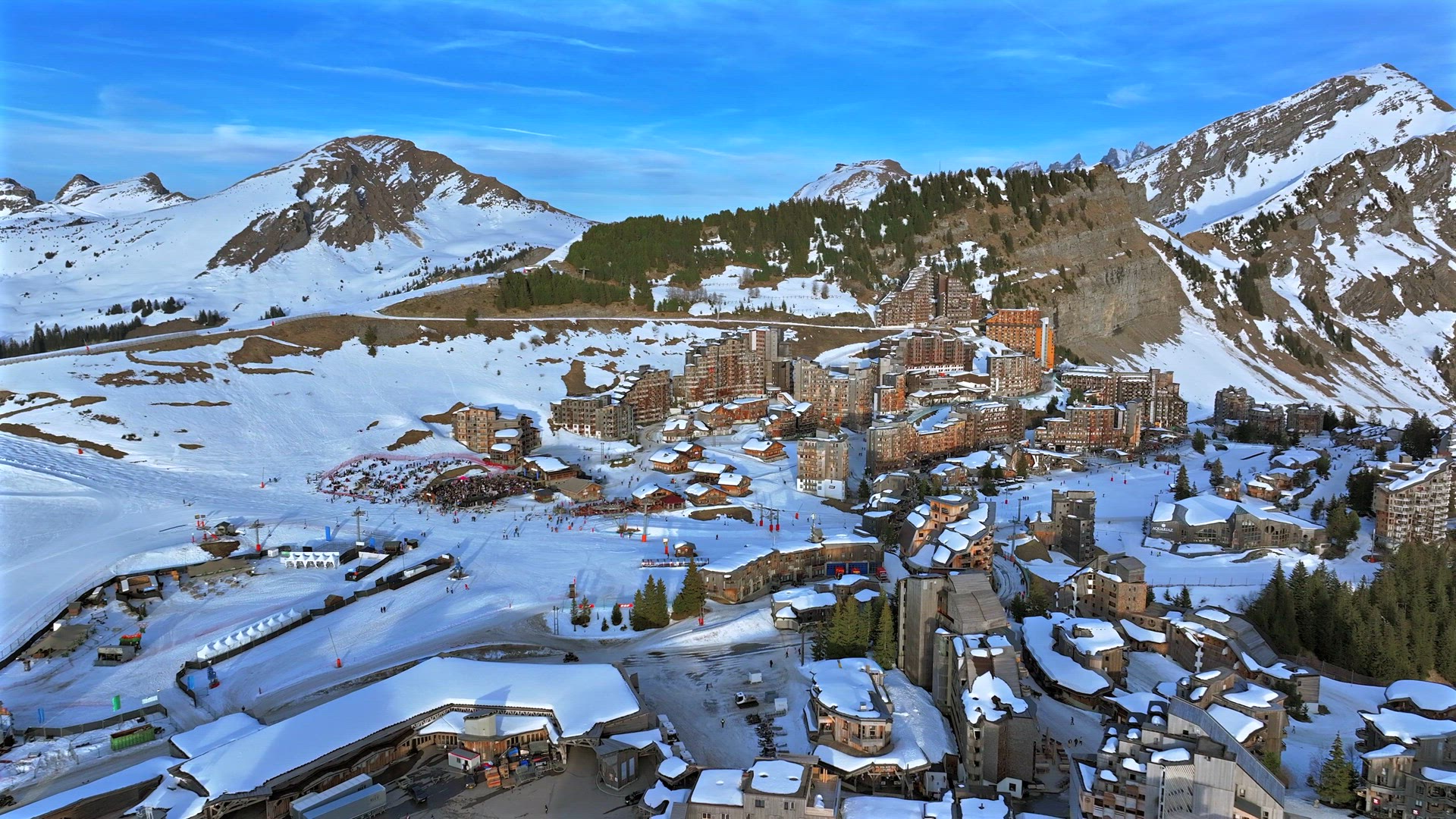 Avoriaz A French Ski Village in the Alps Aerial View