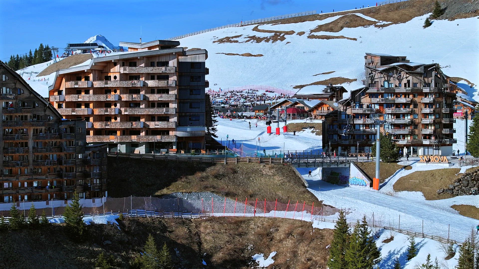 Avoriaz High in the French Alps is a Beautiful Ski in Ski Out Resort Aerial View