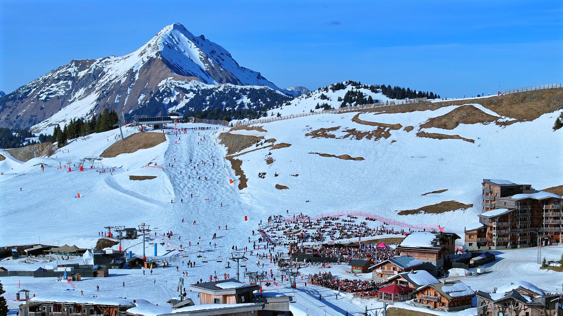 Avoriaz A French Ski Village in the Alps Aerial View