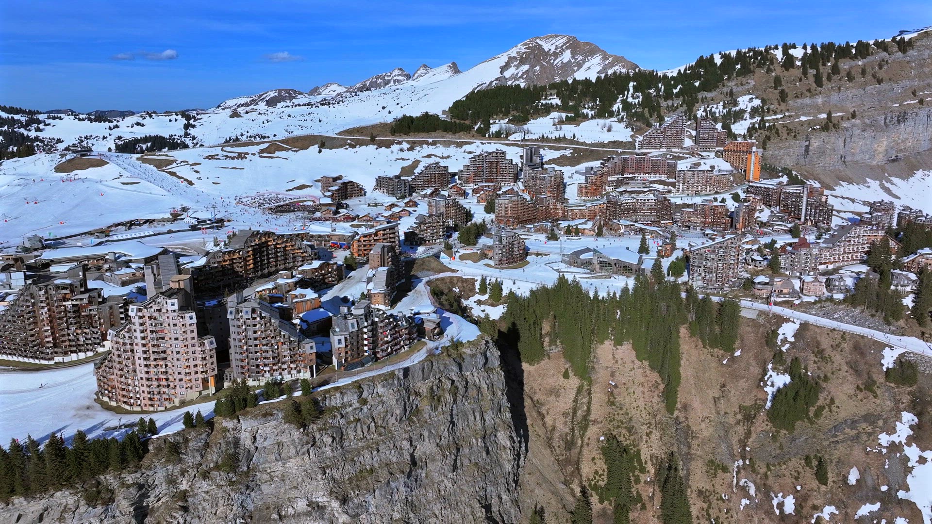 Avoriaz High in the French Alps is a Beautiful Ski in Ski Out Resort Aerial View