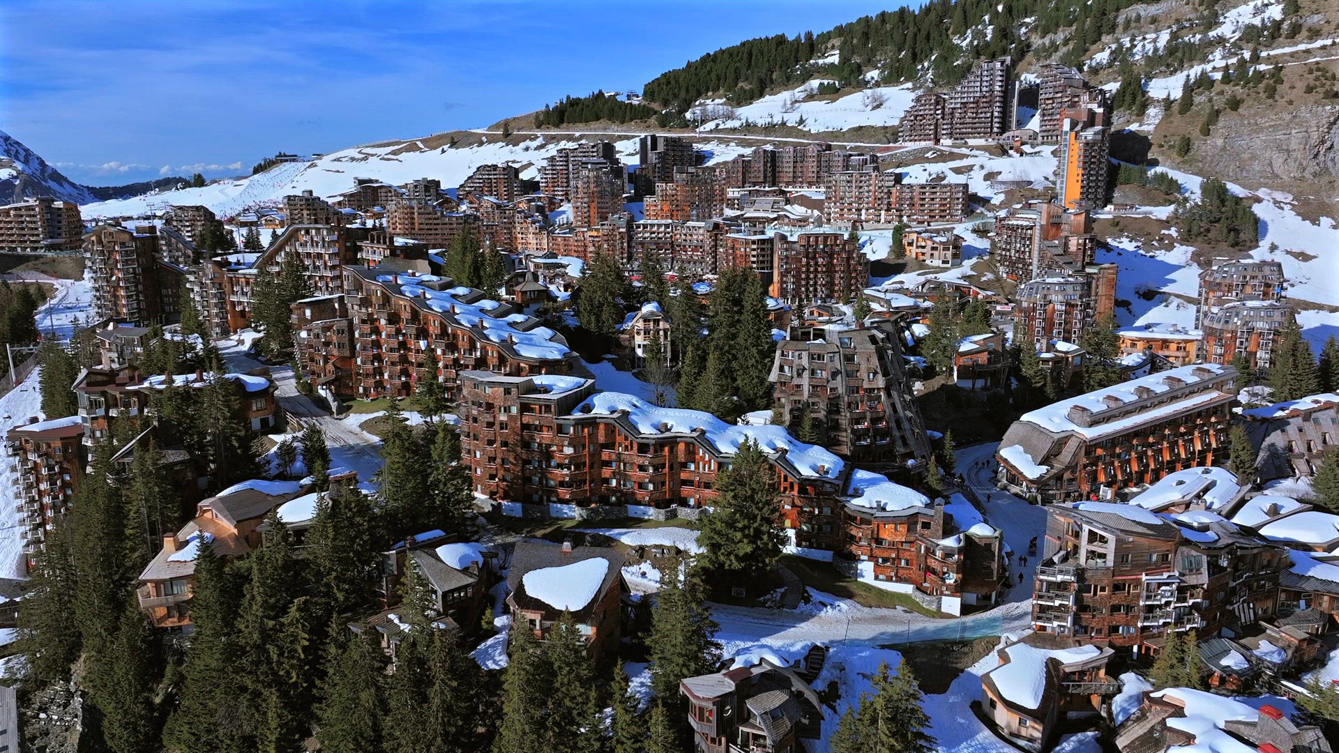 Avoriaz A French Ski Village in the Alps Aerial View