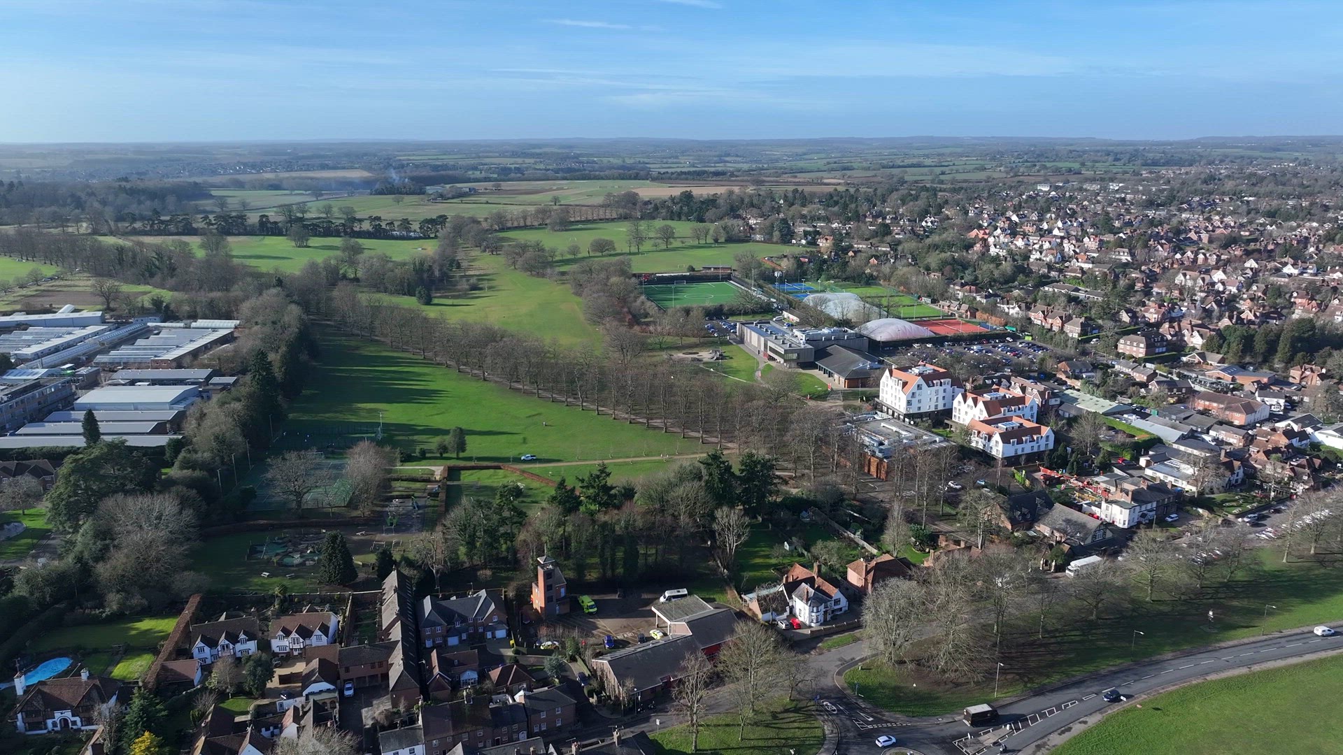 Rothamsted Park Harpenden Aerial View