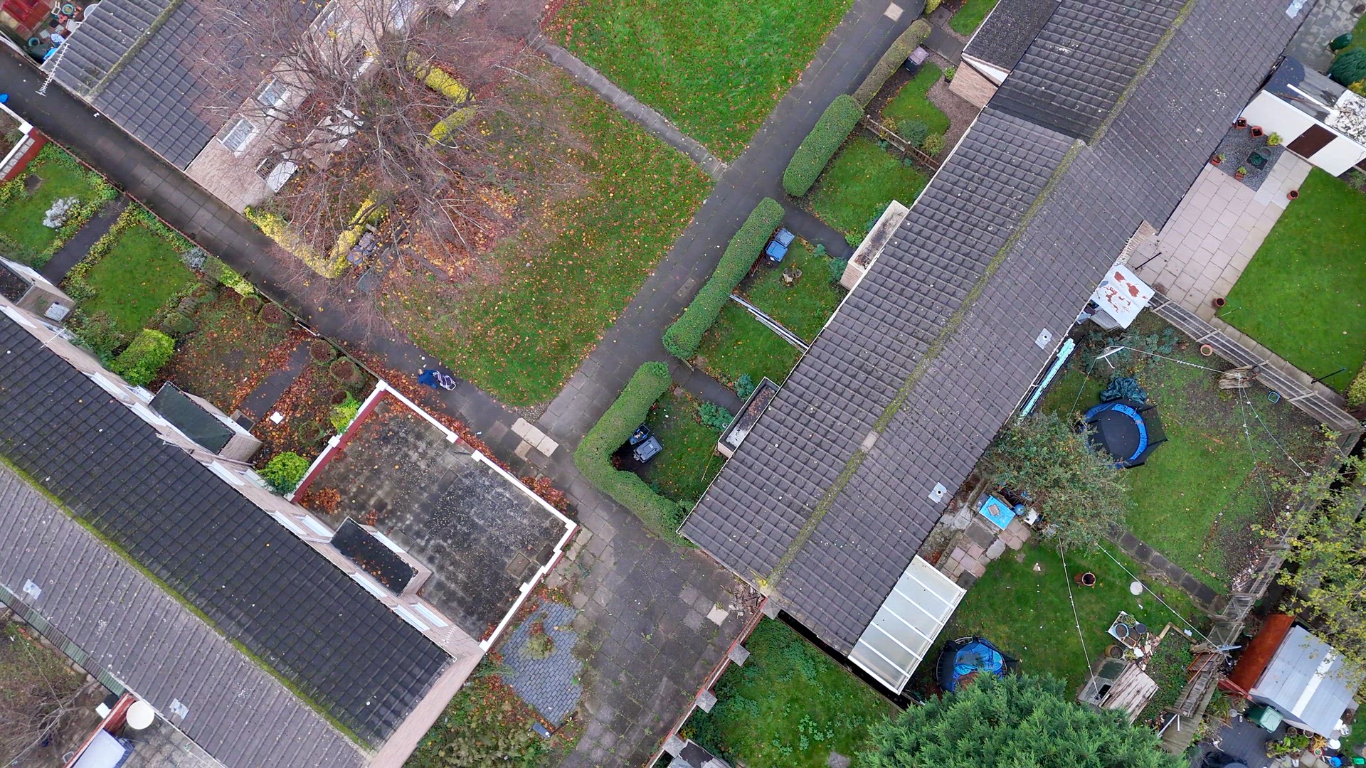 Birmingham Houses on a Council Estate Aerial View
