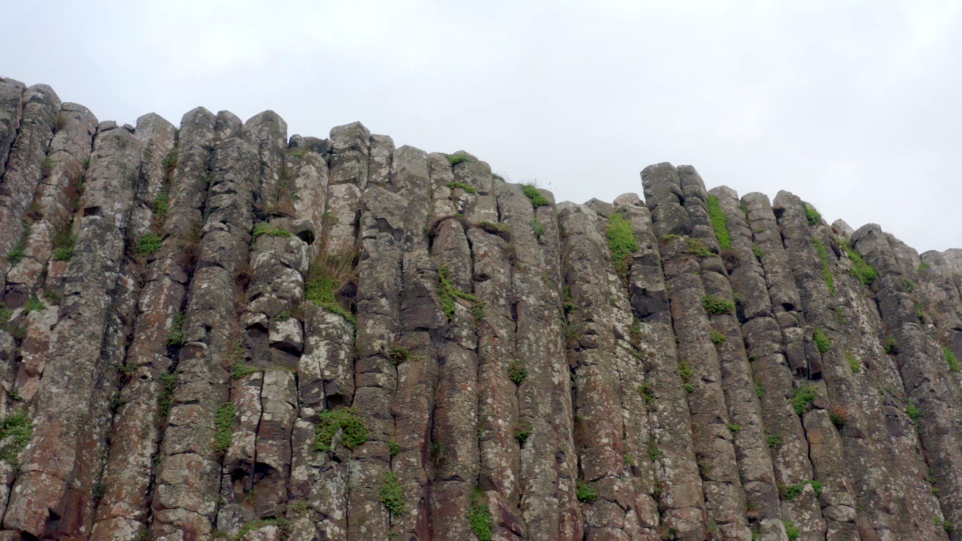 The Hexagonal Basalt Rock Formation of Giant's Causeway in Northern Ireland