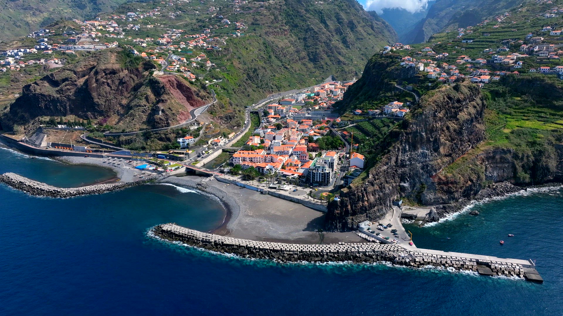 Ribeira Brava Town on the Portuguese Island of Madeira