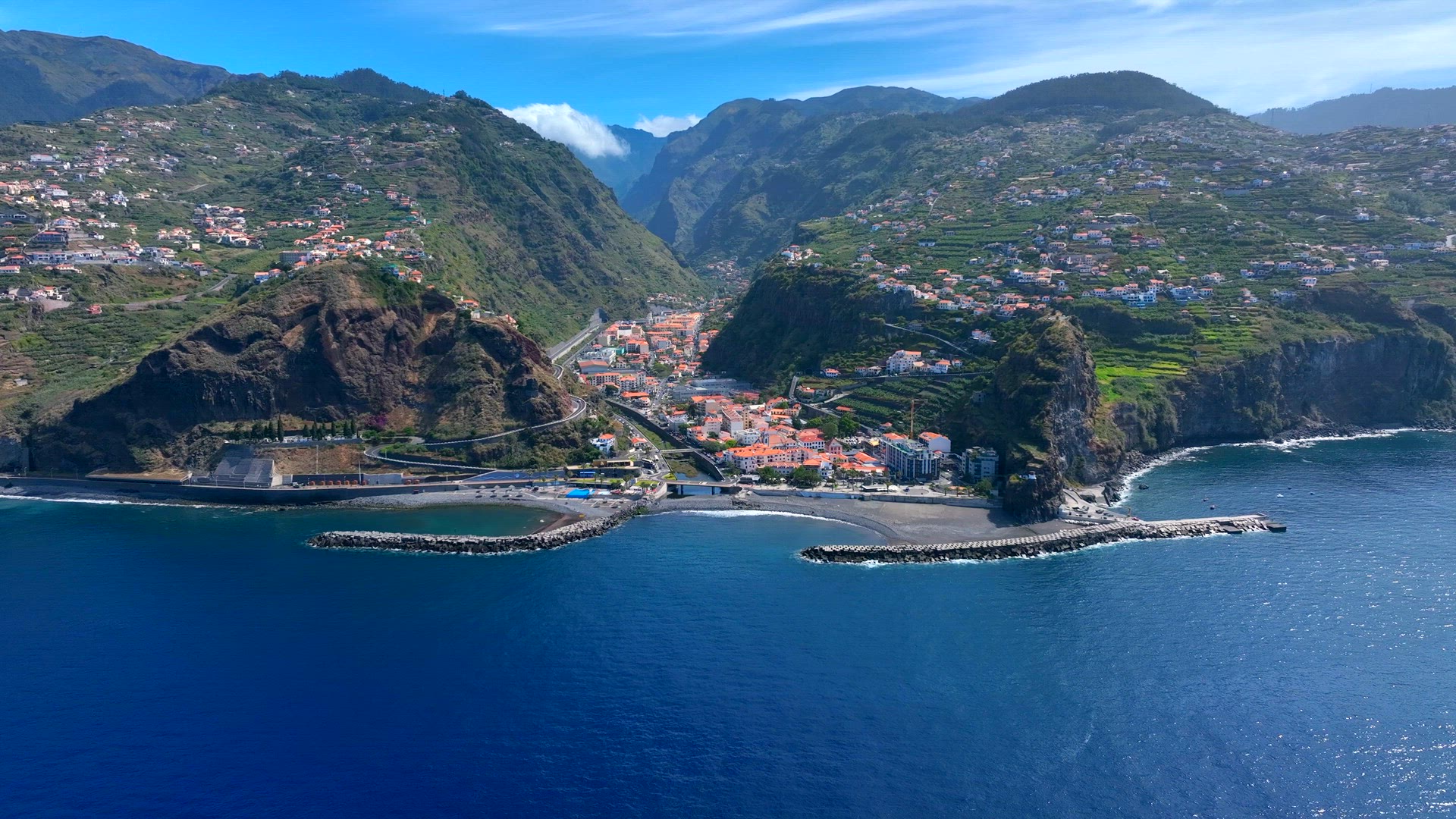 Ribeira Brava Town on the Portuguese Island of Madeira