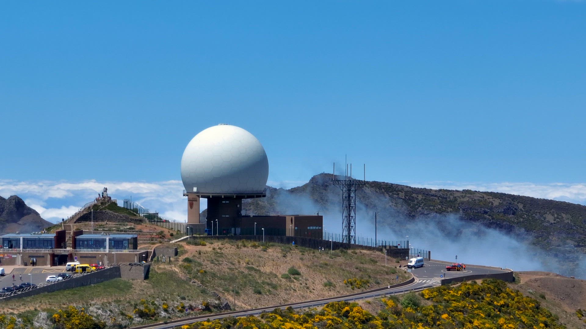 Mountain Radar Station in Madeira Atop Pico do Areeiro