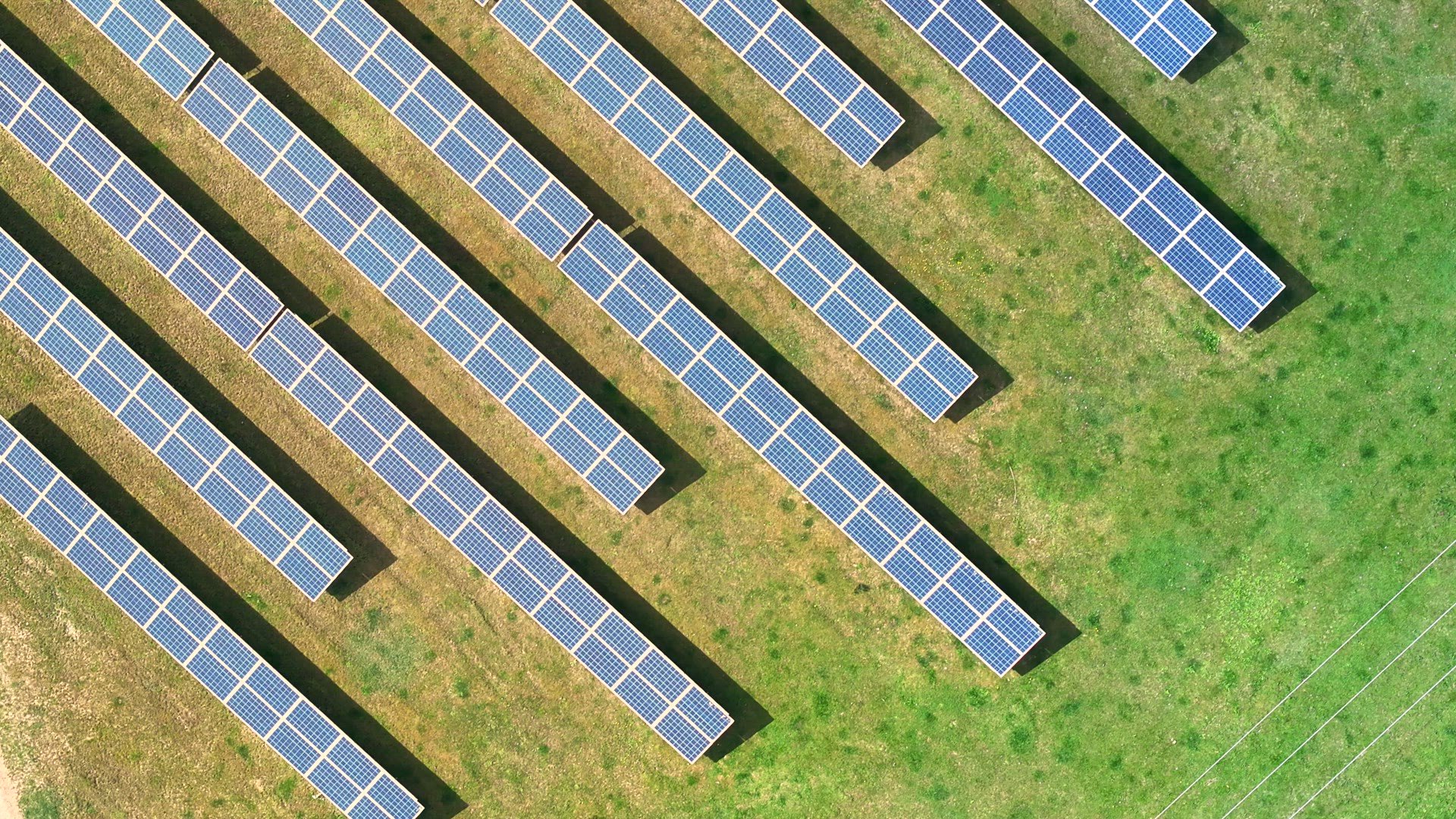 Solar Farm Seen From a Bird's Eye View