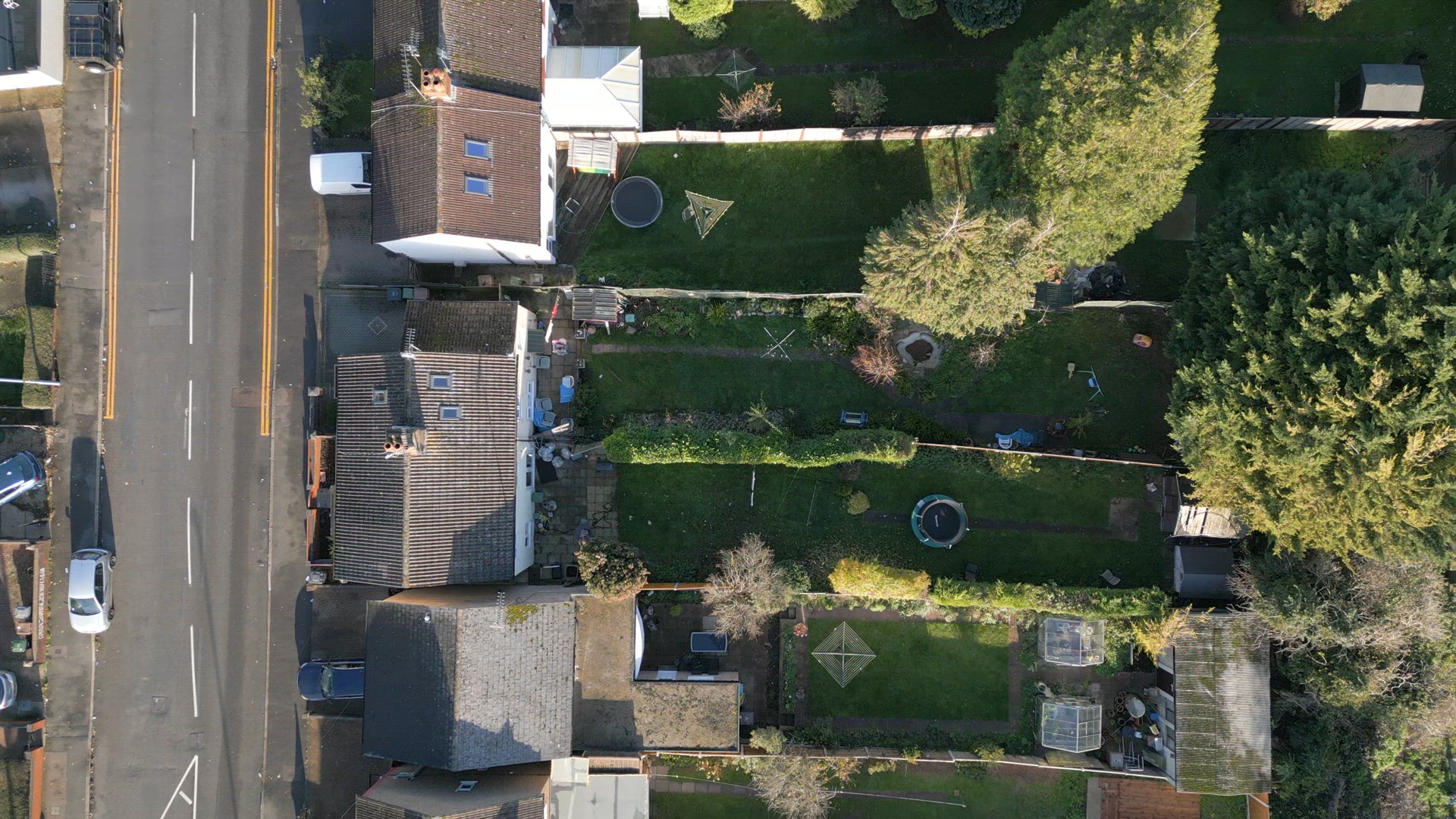 The Streets and Houses of Suburban Luton Aerial View