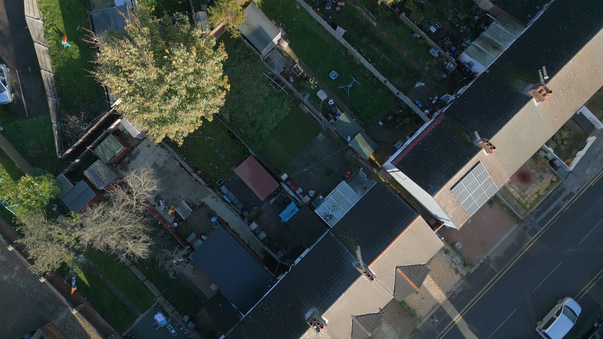 The Streets and Houses of Luton in England Bird's Eye View