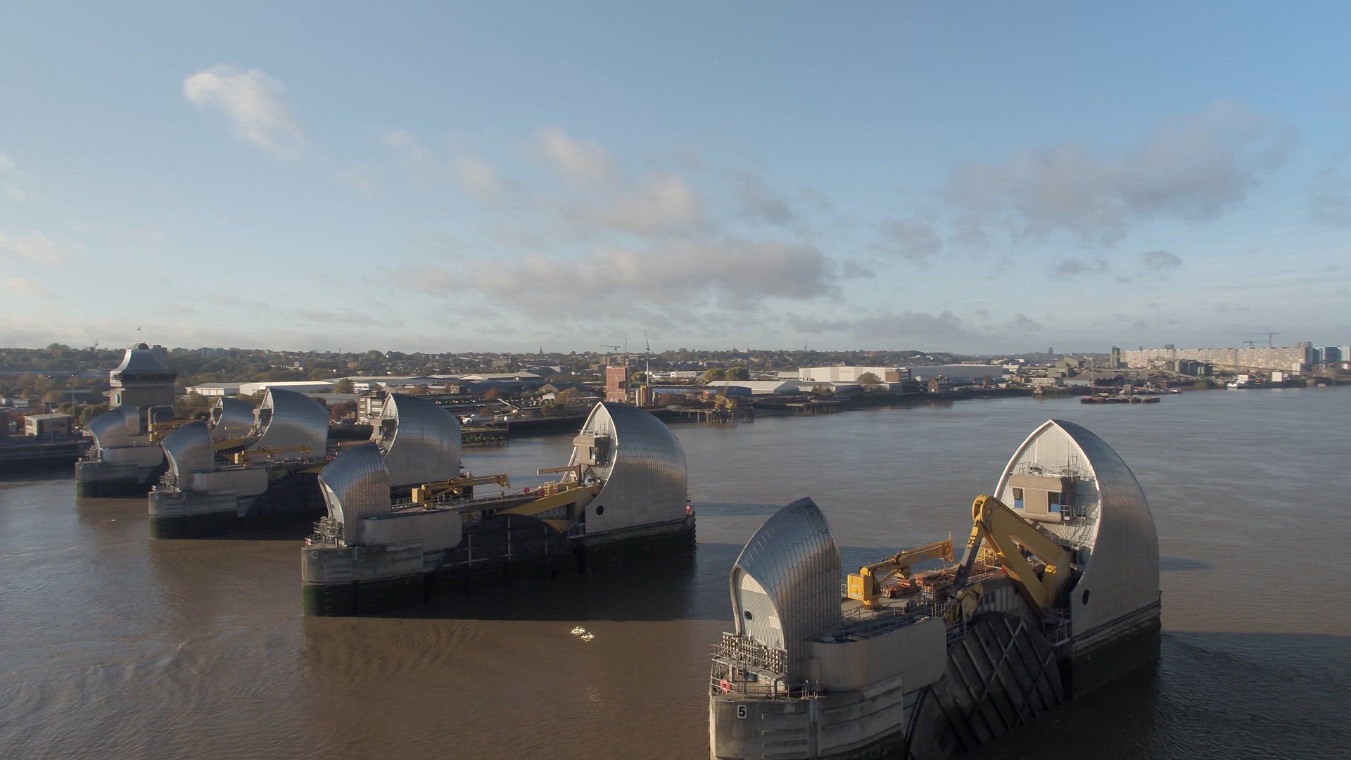 London's Thames Barrier A Protection Against High Tides and Flood Water
