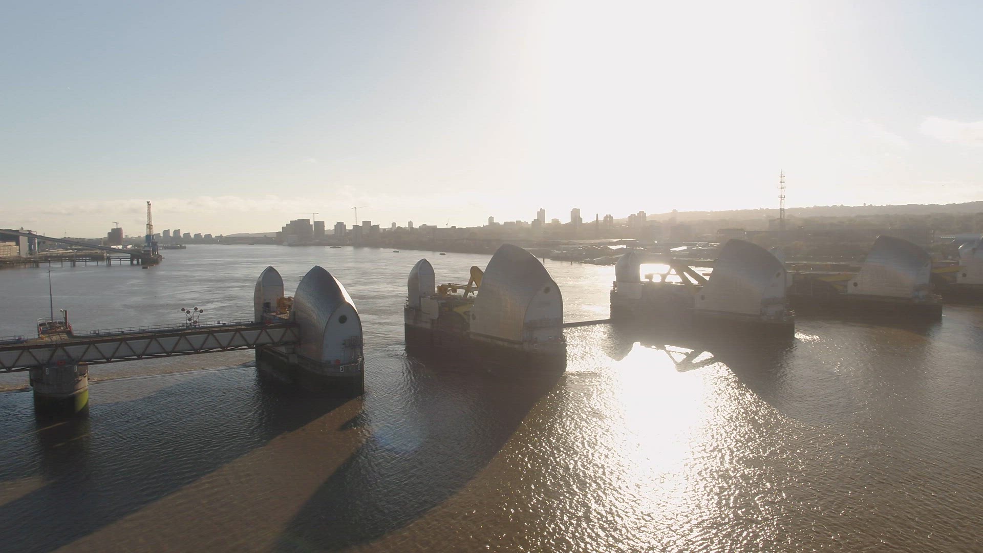 London's Thames Barrier A Protection Against High Tides and Flood Water
