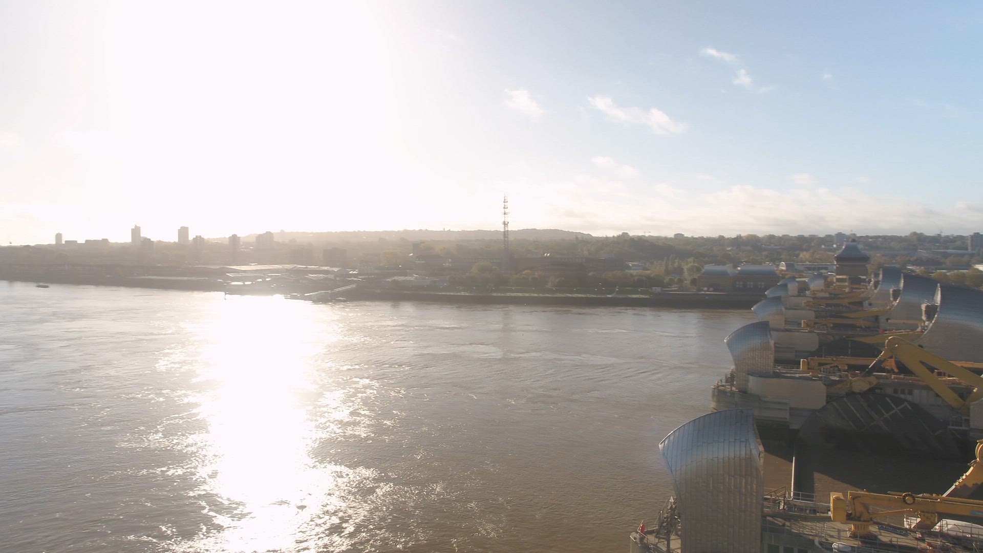 London's Thames Barrier A Protection Against High Tides and Flood Water