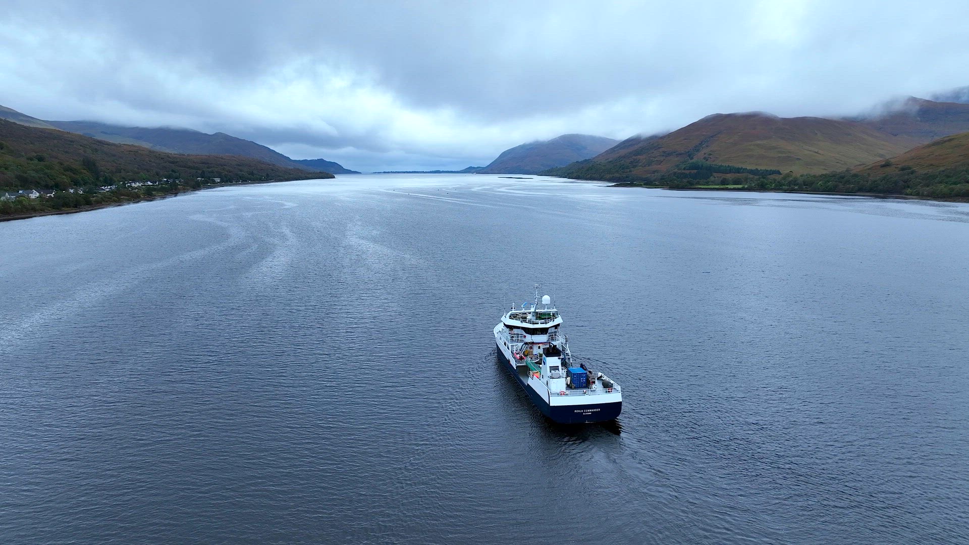 Fish Carrier Ship Heading out to Sea