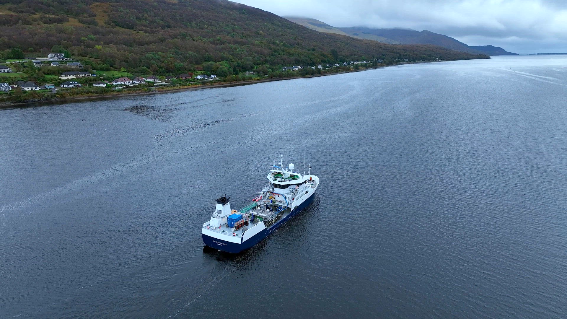 Fish Carrier Ship Heading out to Sea